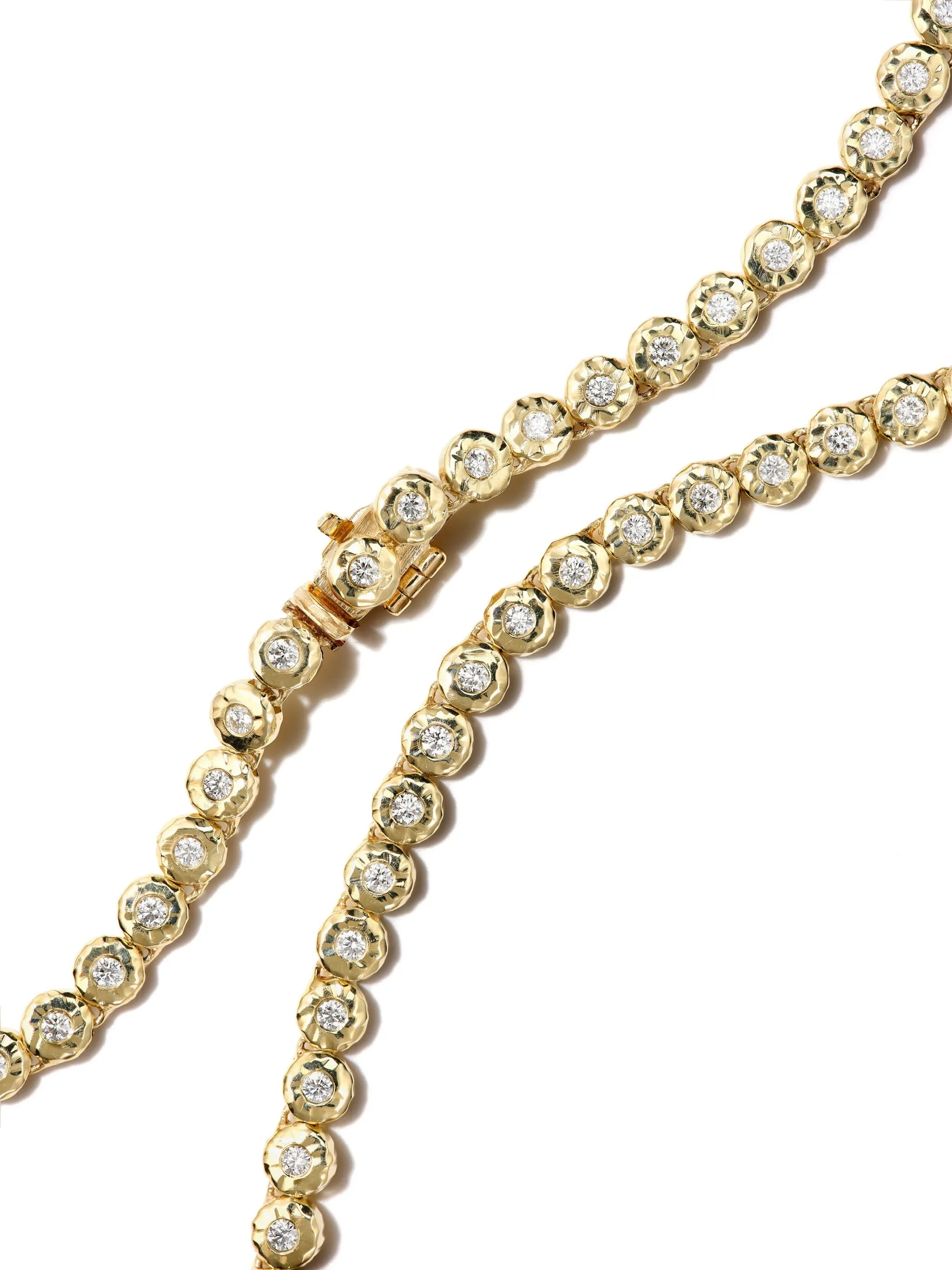 18kt yellow gold Nesting Gem tennis necklace