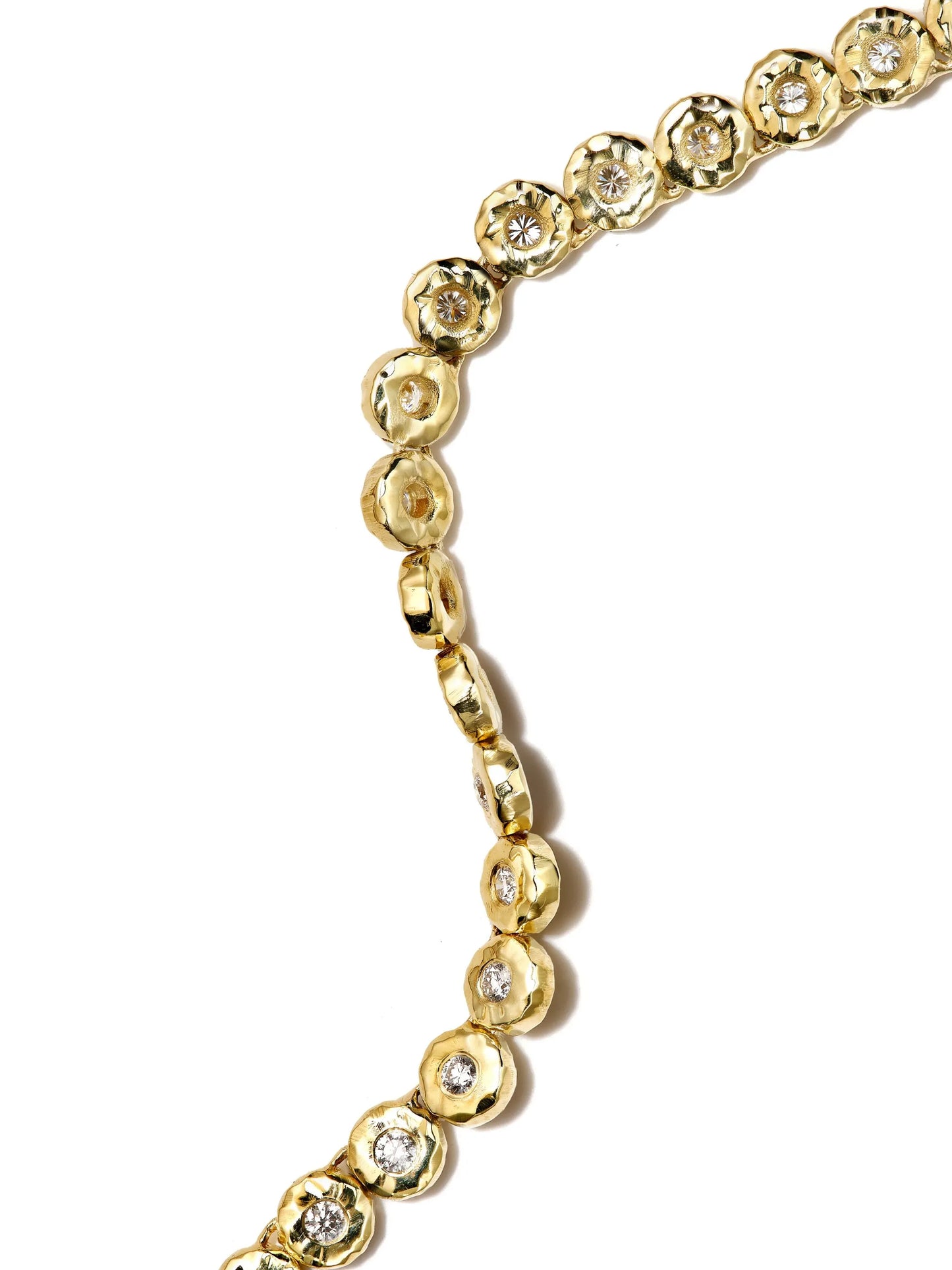 18kt yellow gold Nesting Gem tennis necklace