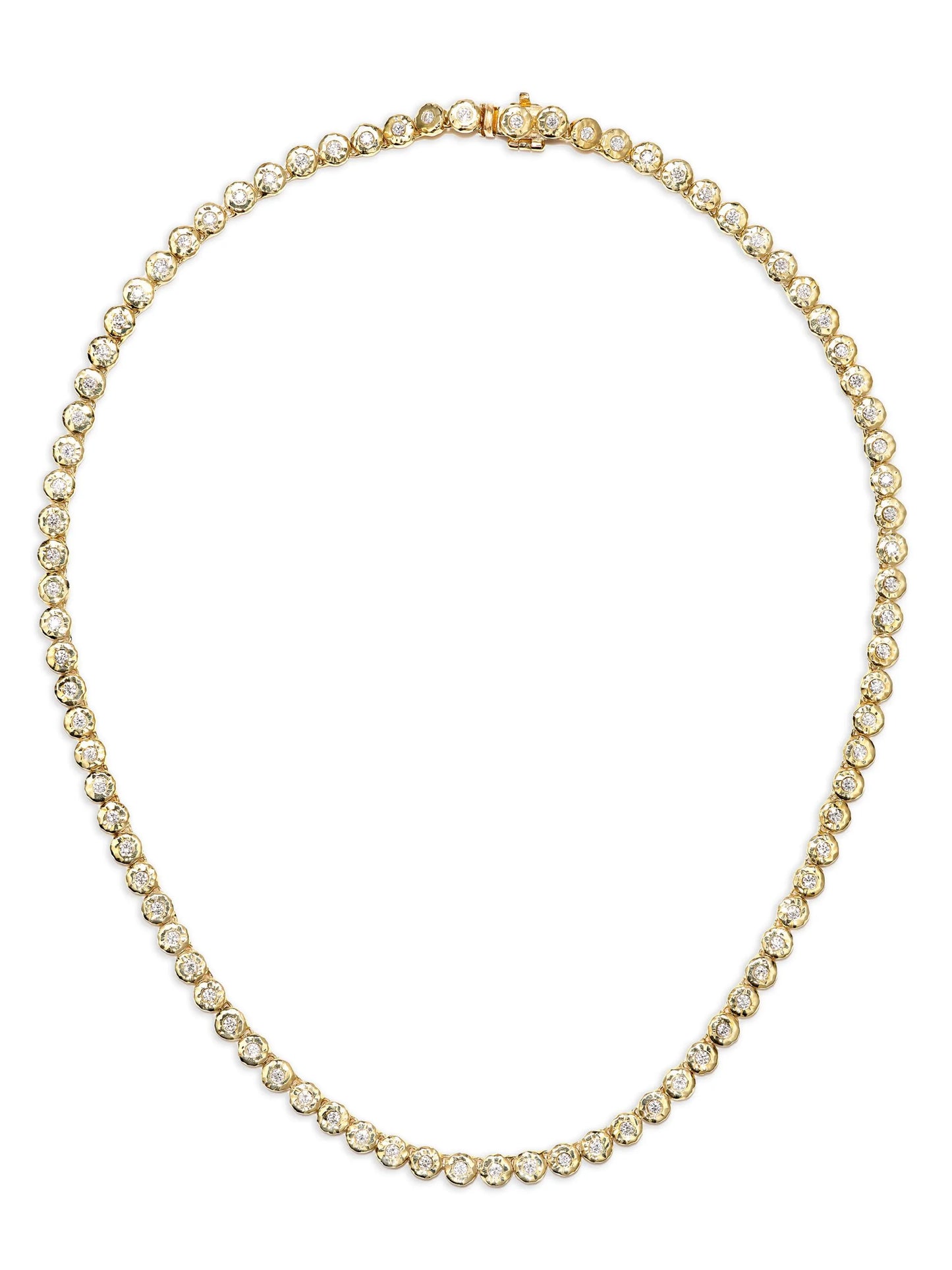 18kt yellow gold Nesting Gem tennis necklace