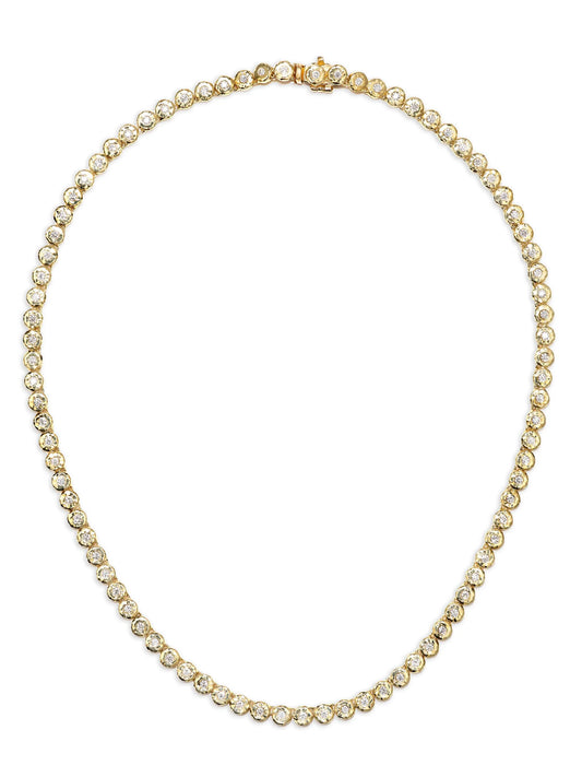 18kt yellow gold Nesting Gem tennis necklace