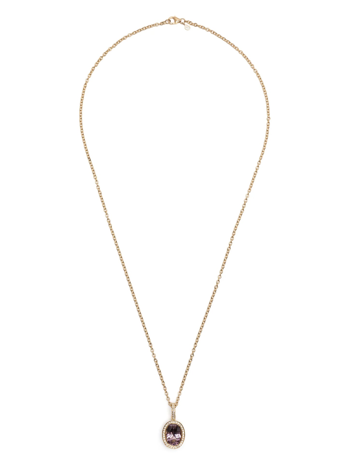 18kt yellow gold tourmaline and diamond necklace