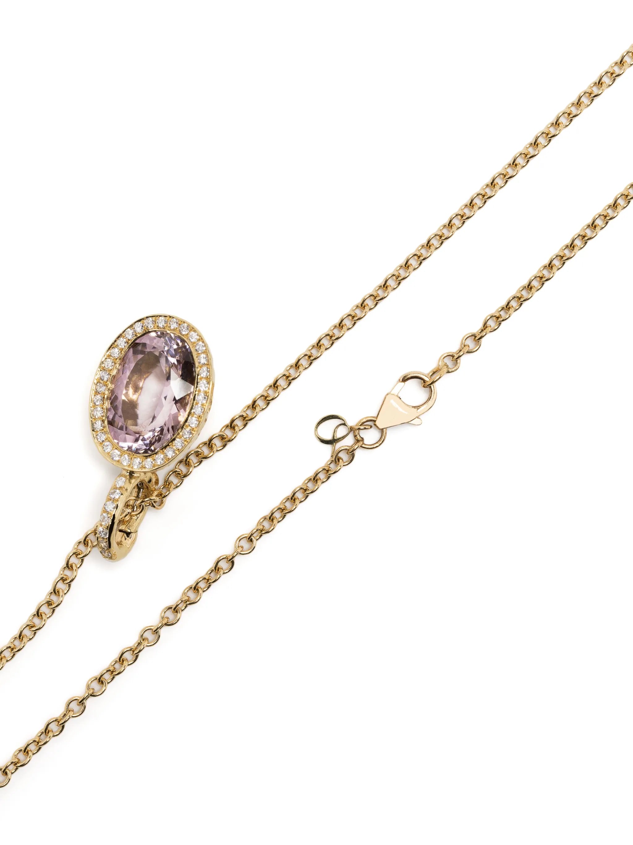 18kt yellow gold tourmaline and diamond necklace