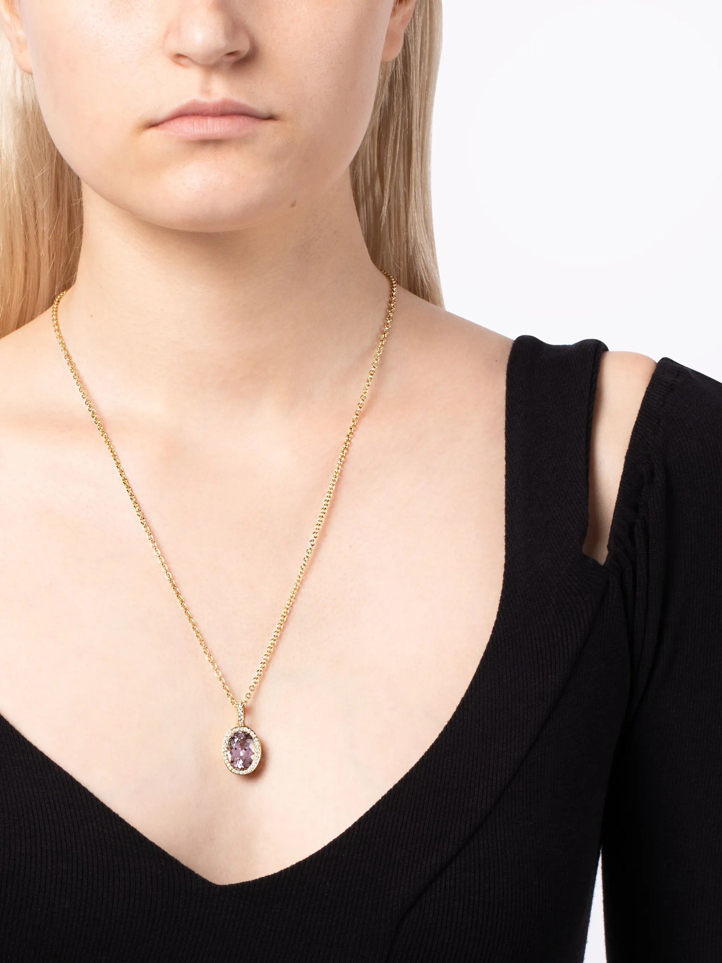 18kt yellow gold tourmaline and diamond necklace