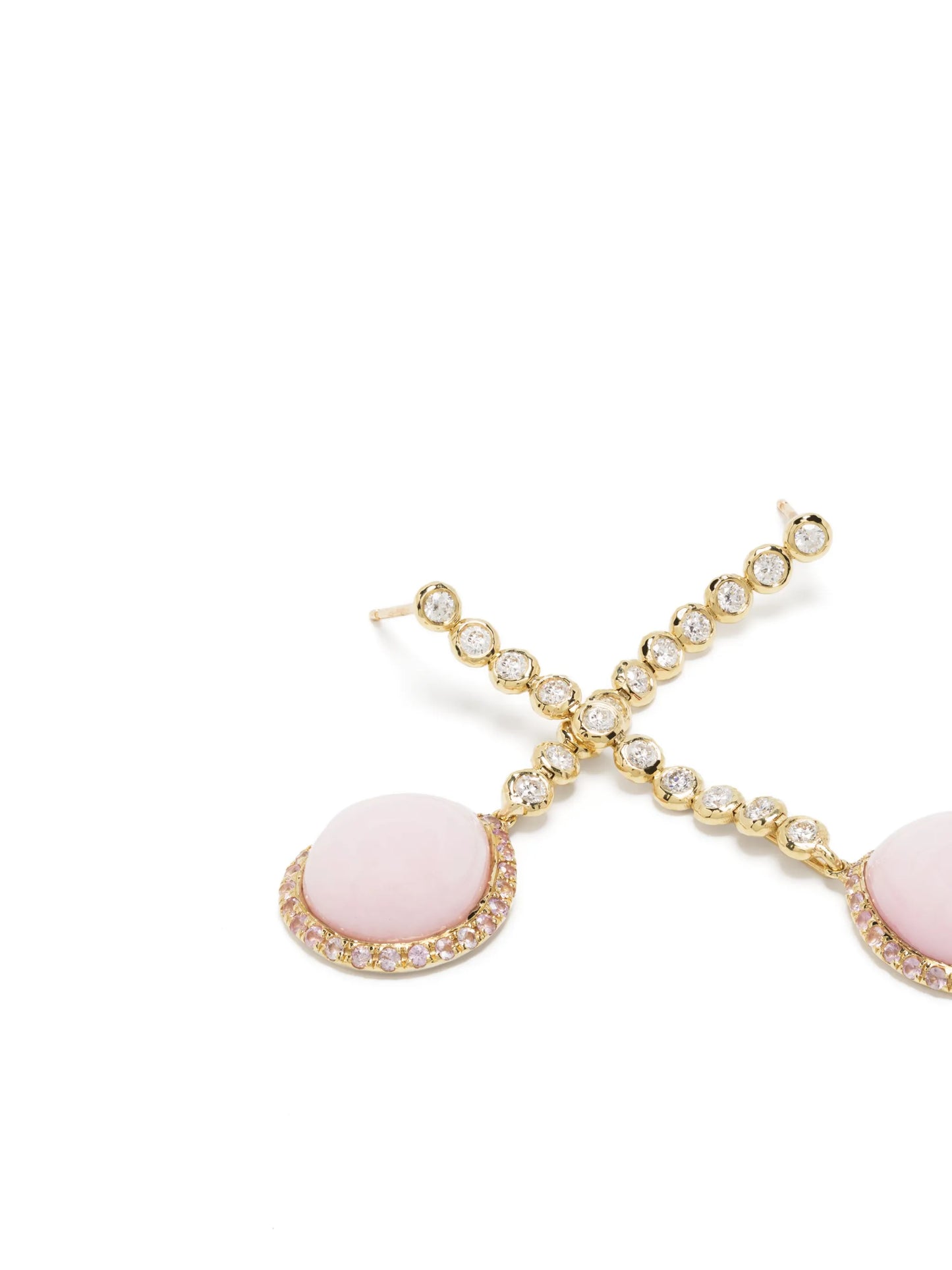 18kt yellow gold sapphire and diamond drop earrings