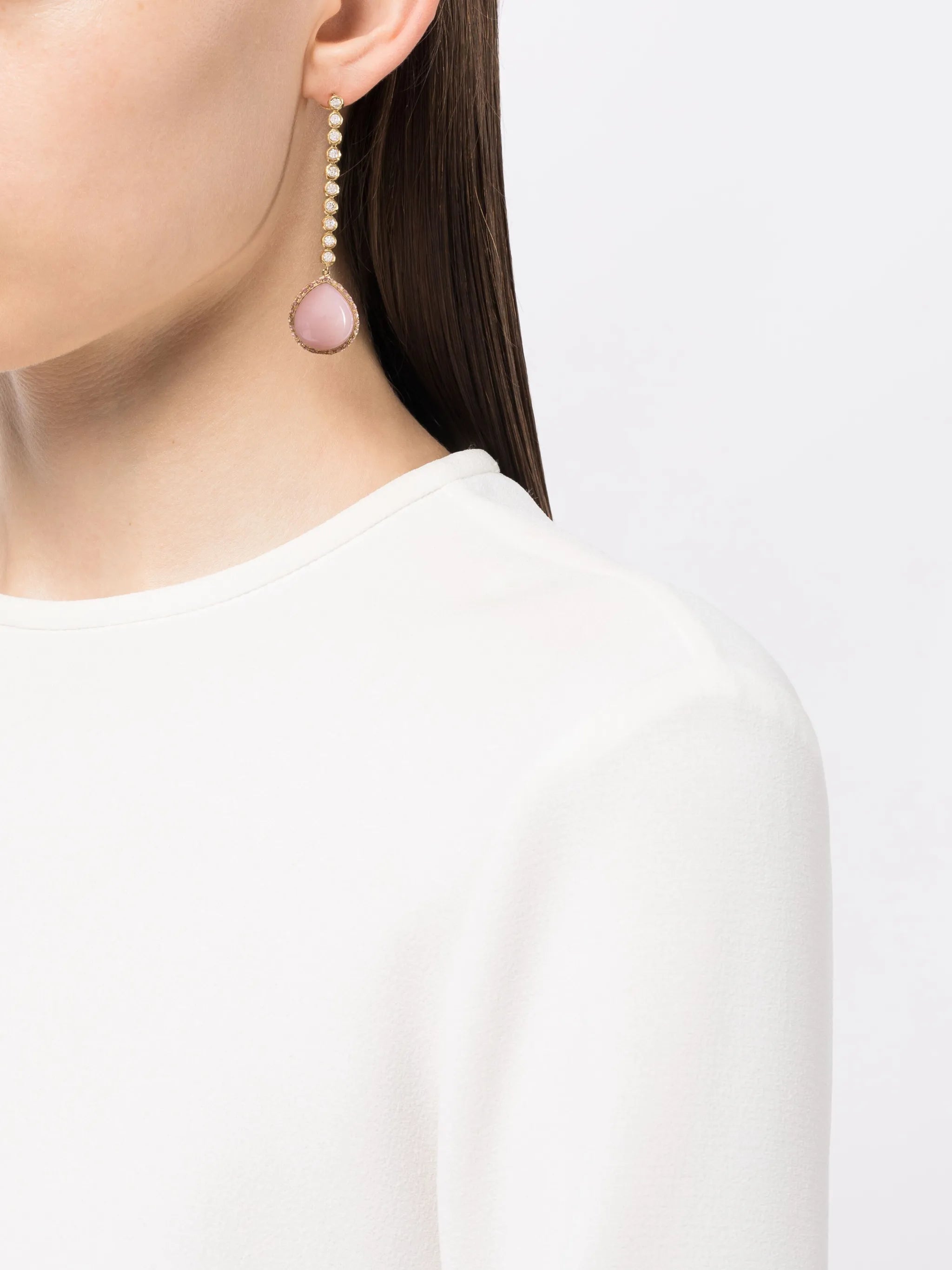 18kt yellow gold sapphire and diamond drop earrings