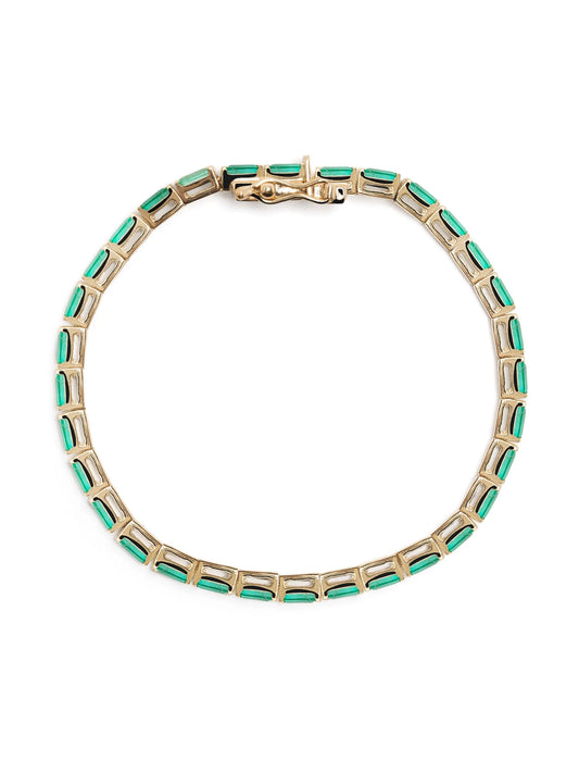 14kt yellow gold emerald tennis bracelet