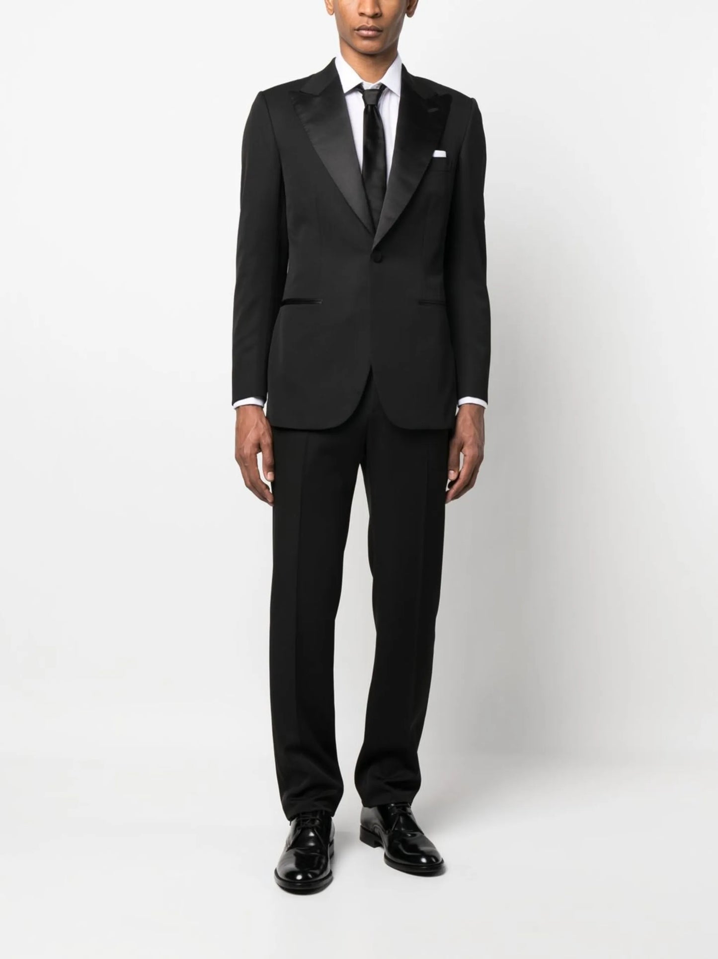 single-breasted smoking suit