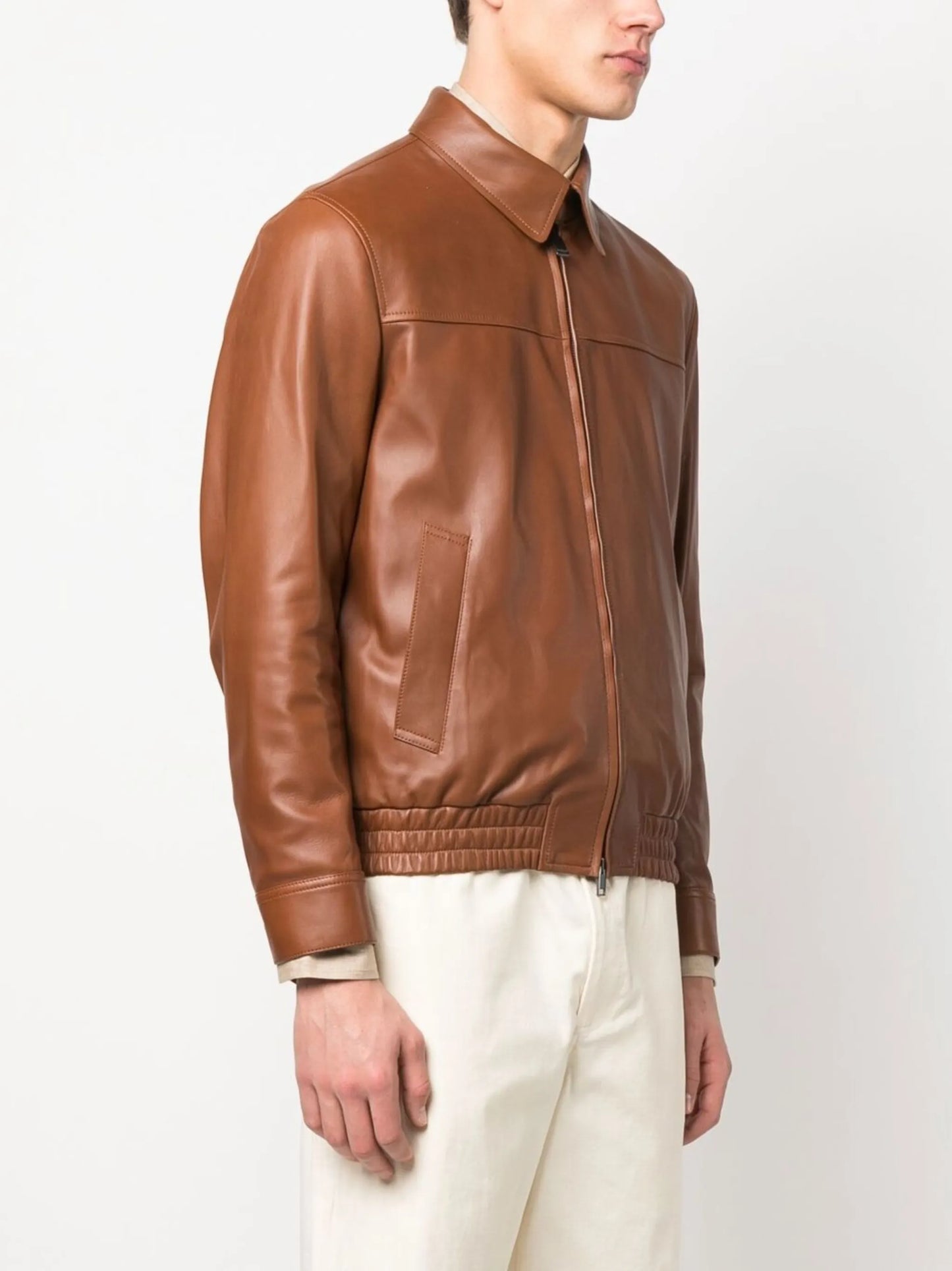 zip-up bomber jacket