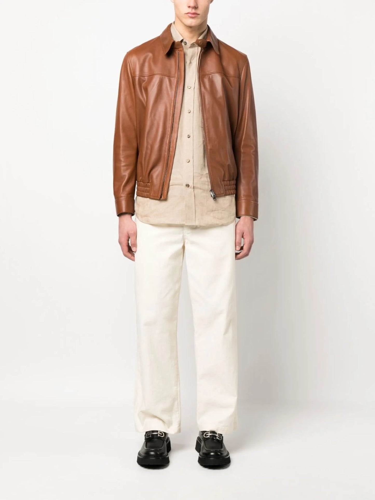zip-up bomber jacket