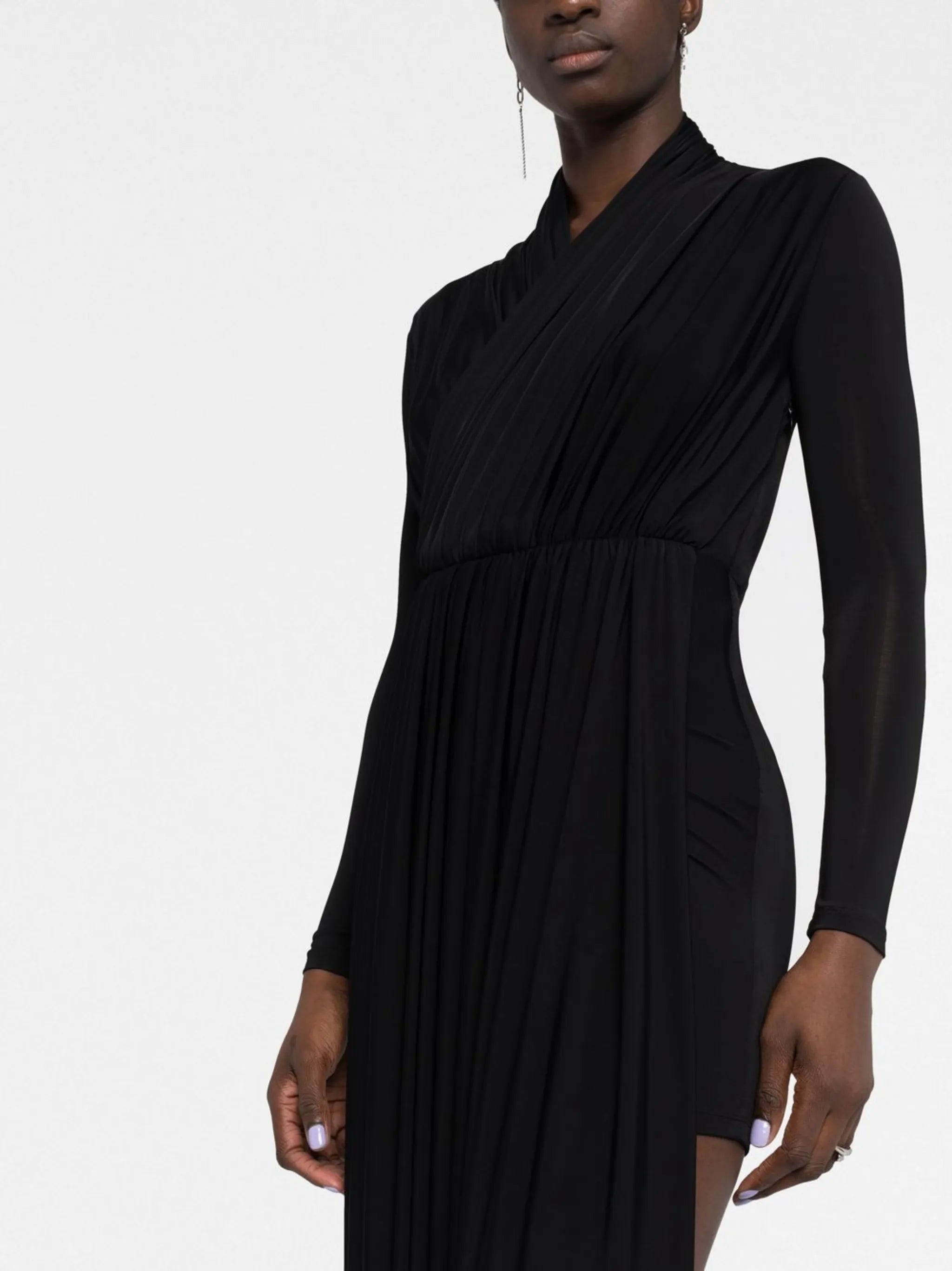 Cycling draped dress