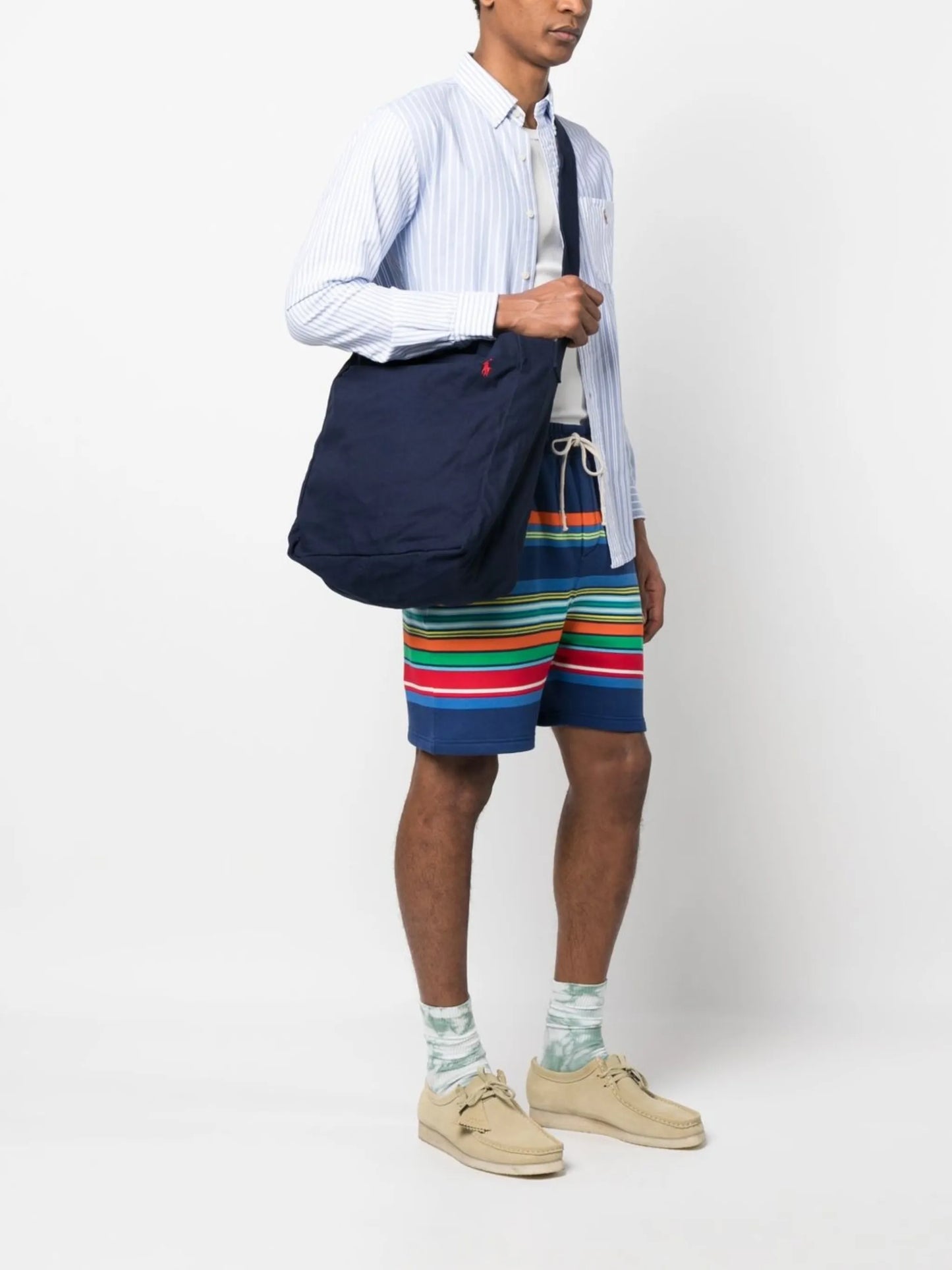 embroidered-logo tote bag