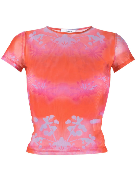 abstract print T-shirt
