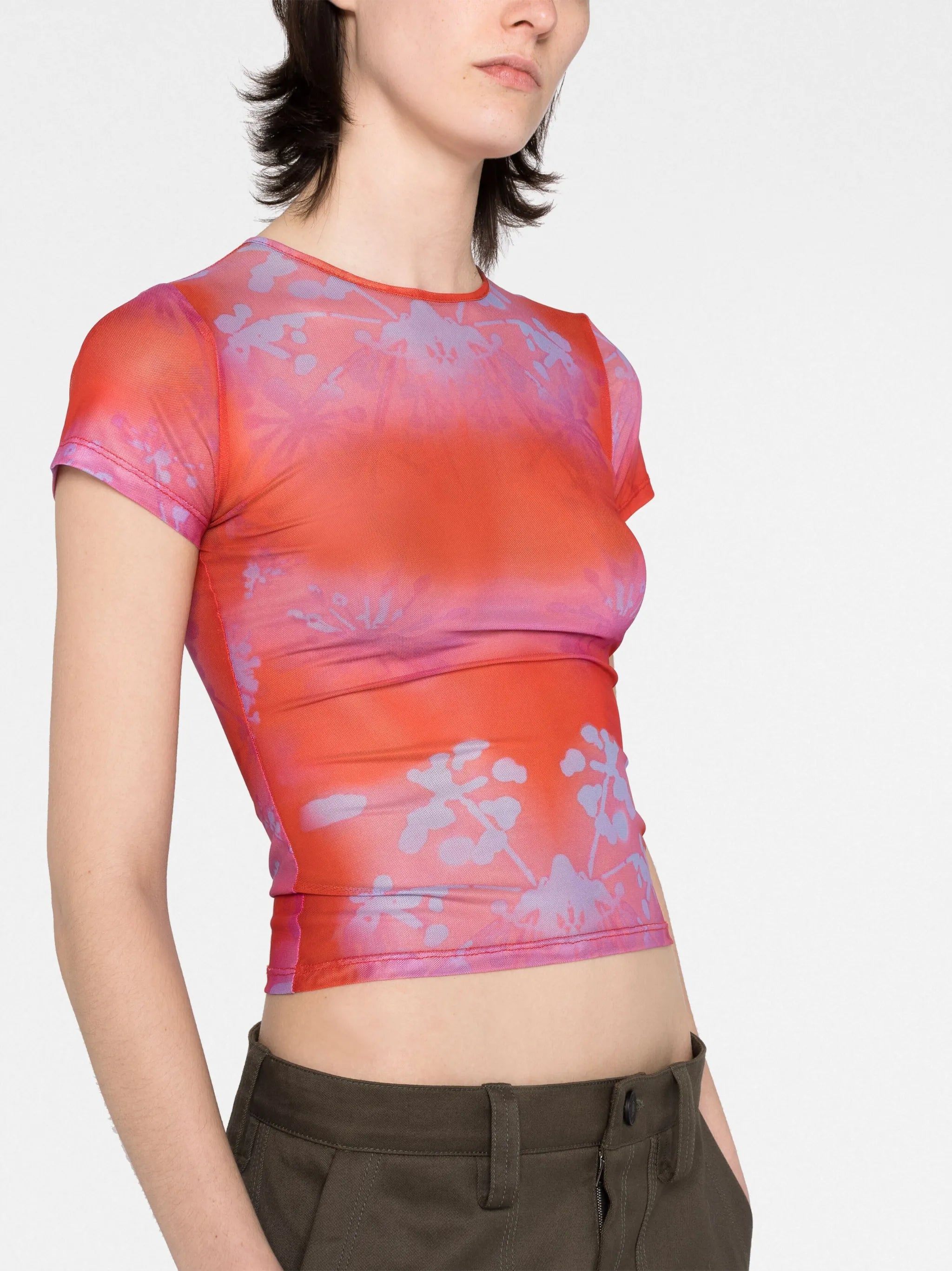 abstract print T-shirt