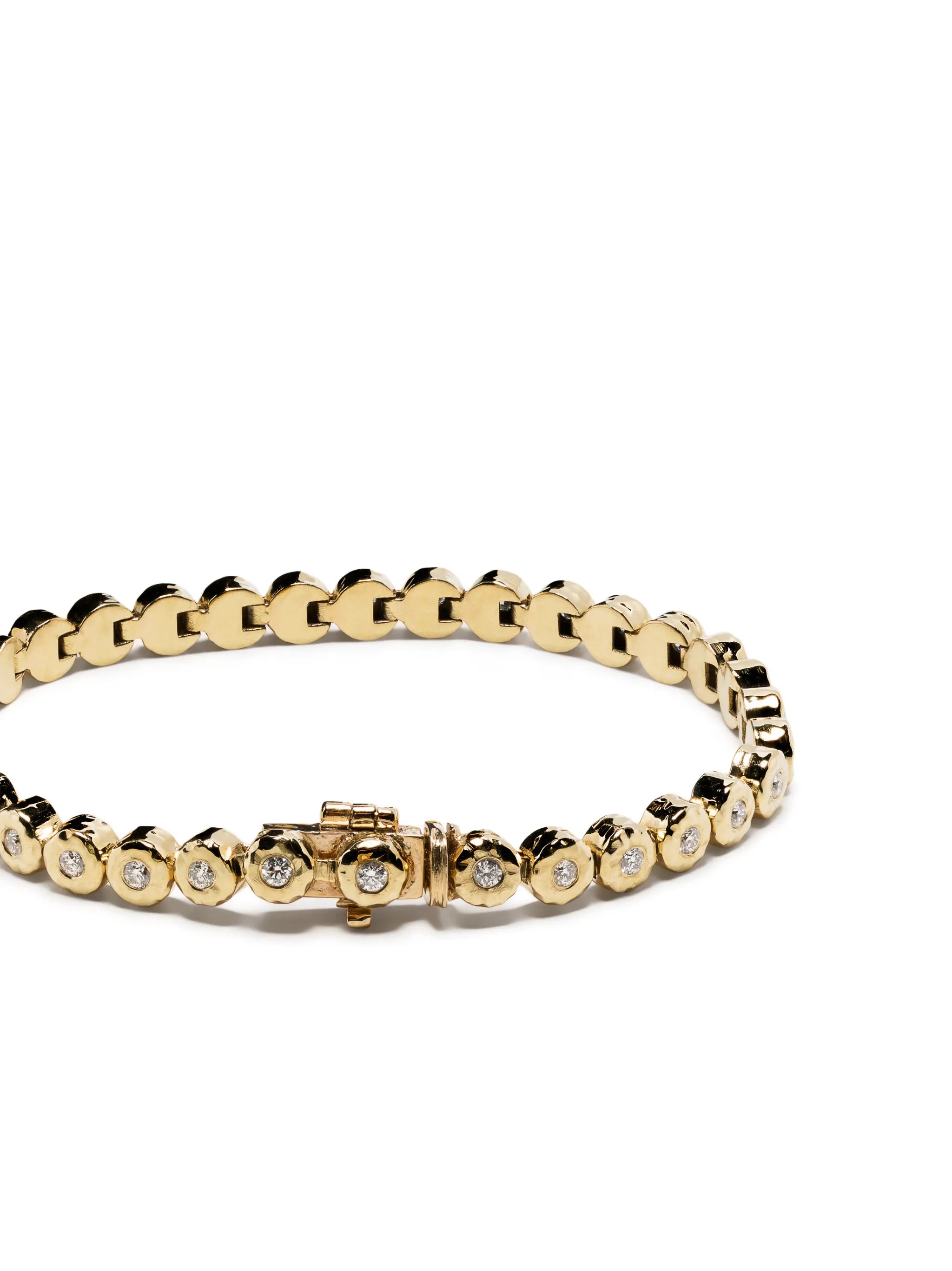 18kt yellow gold Nesting Gem diamond tennis bracelet