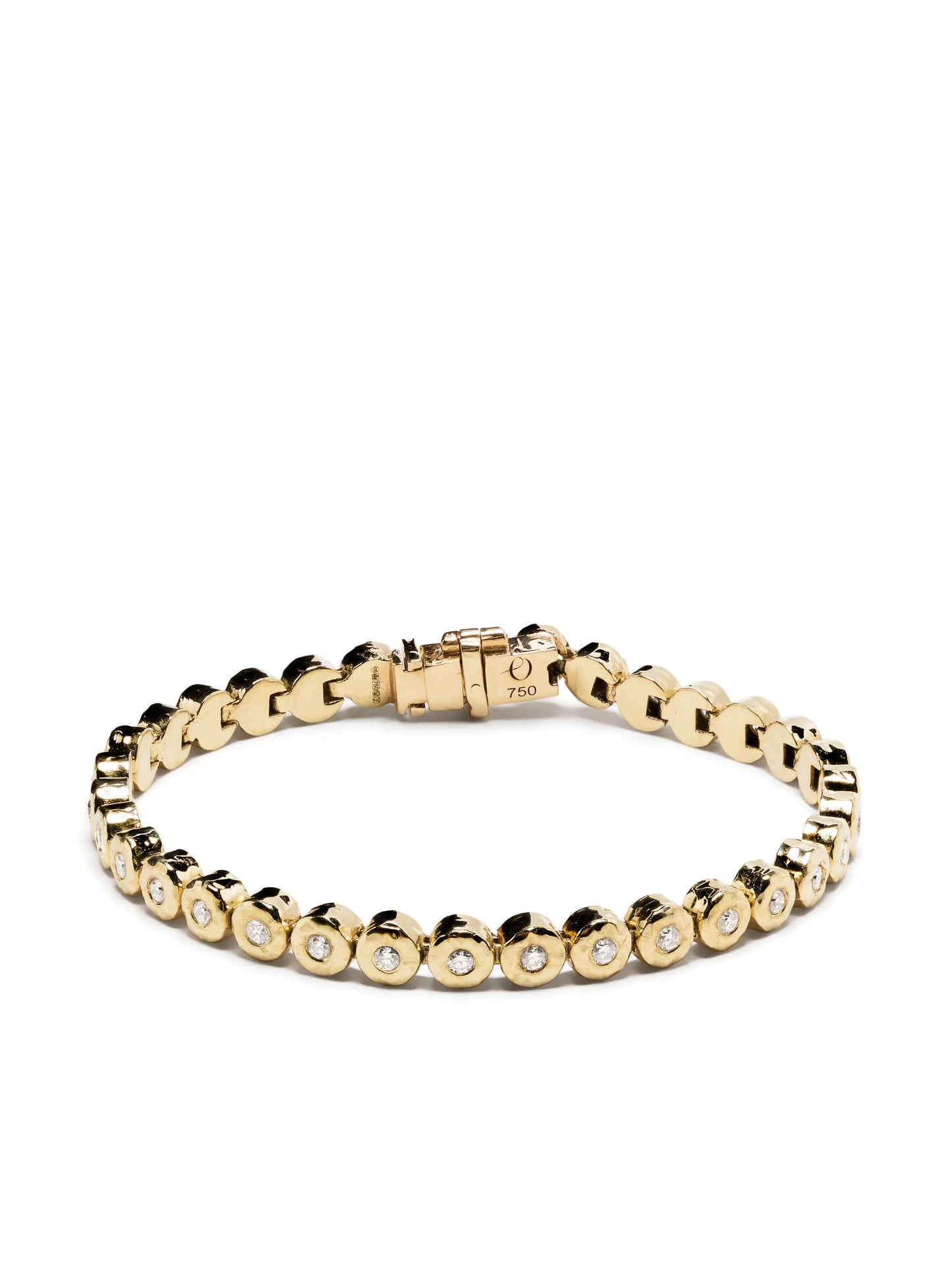 18kt yellow gold Nesting Gem diamond tennis bracelet