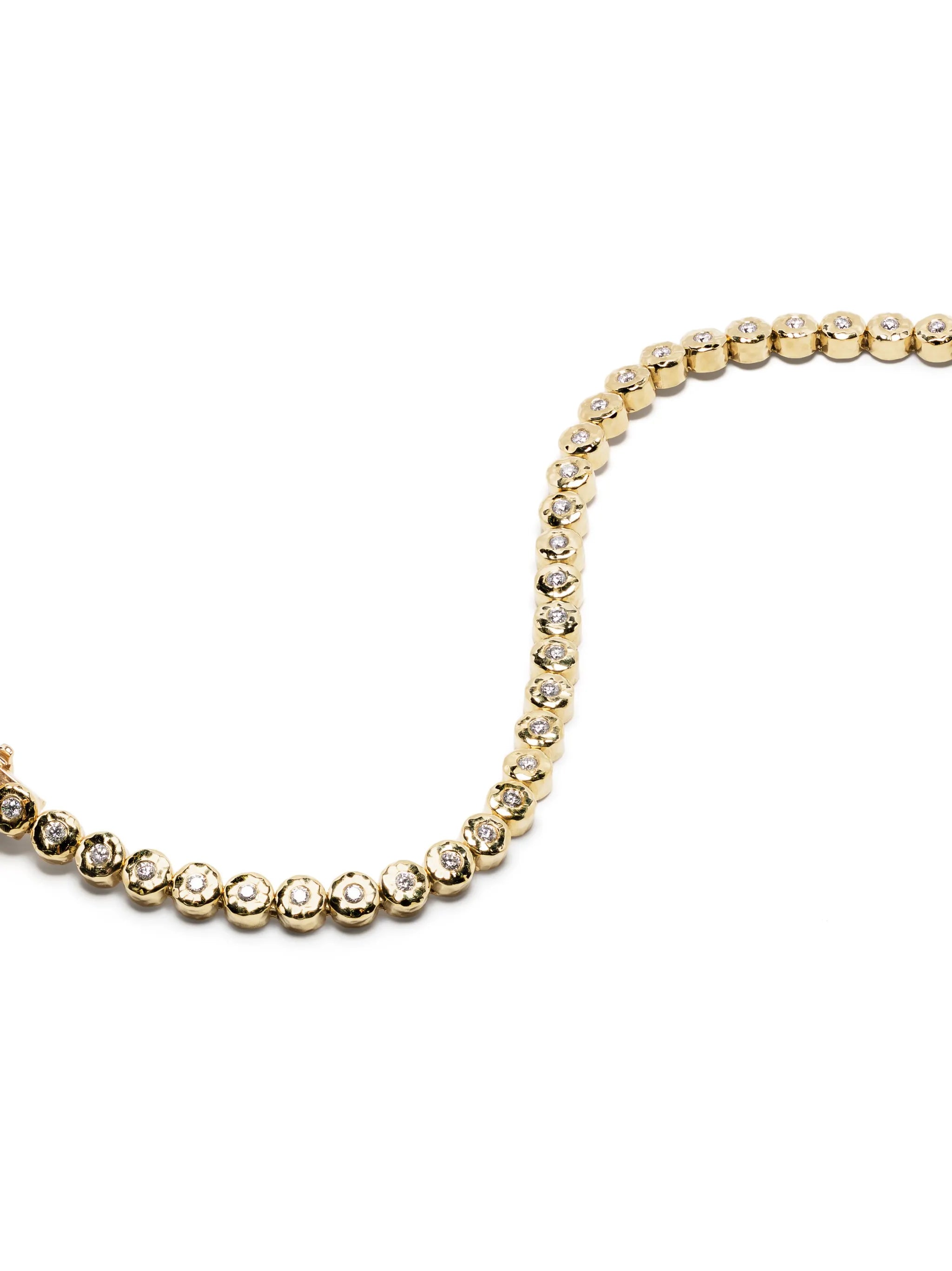 18kt yellow gold Nesting Gem diamond tennis bracelet