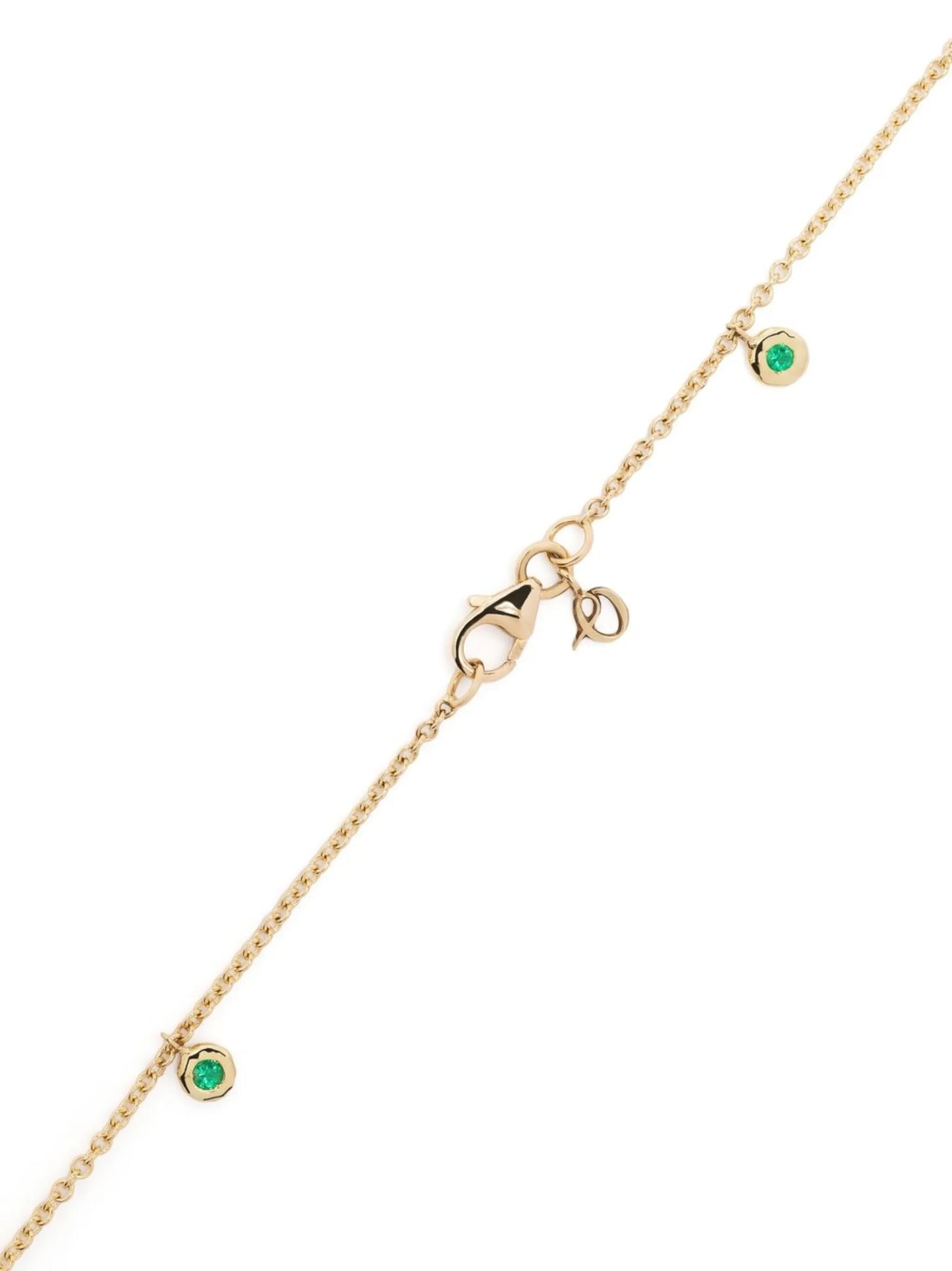 18kt yellow gold Nesting Gem emerald eternity necklace