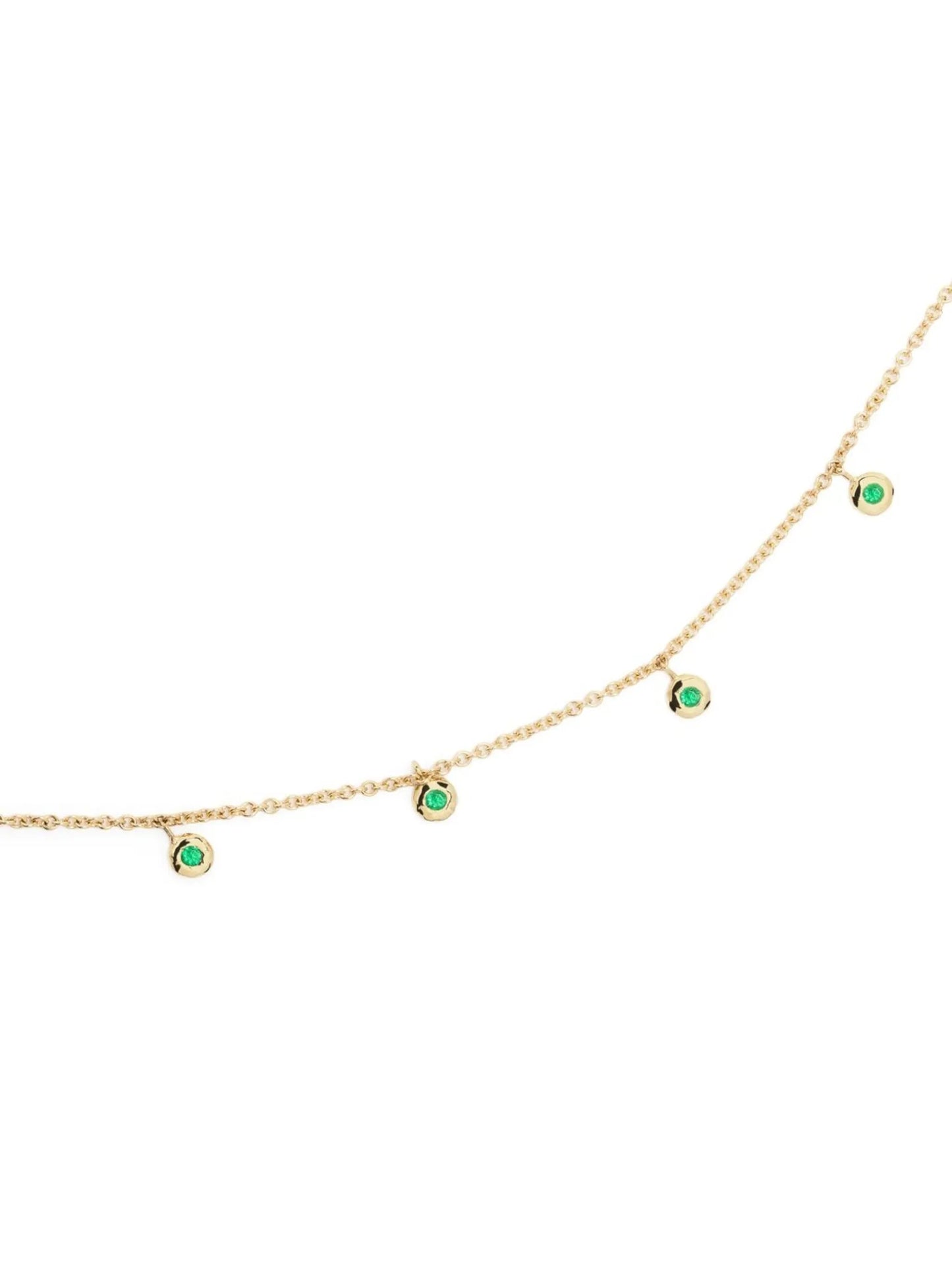 18kt yellow gold Nesting Gem emerald eternity necklace