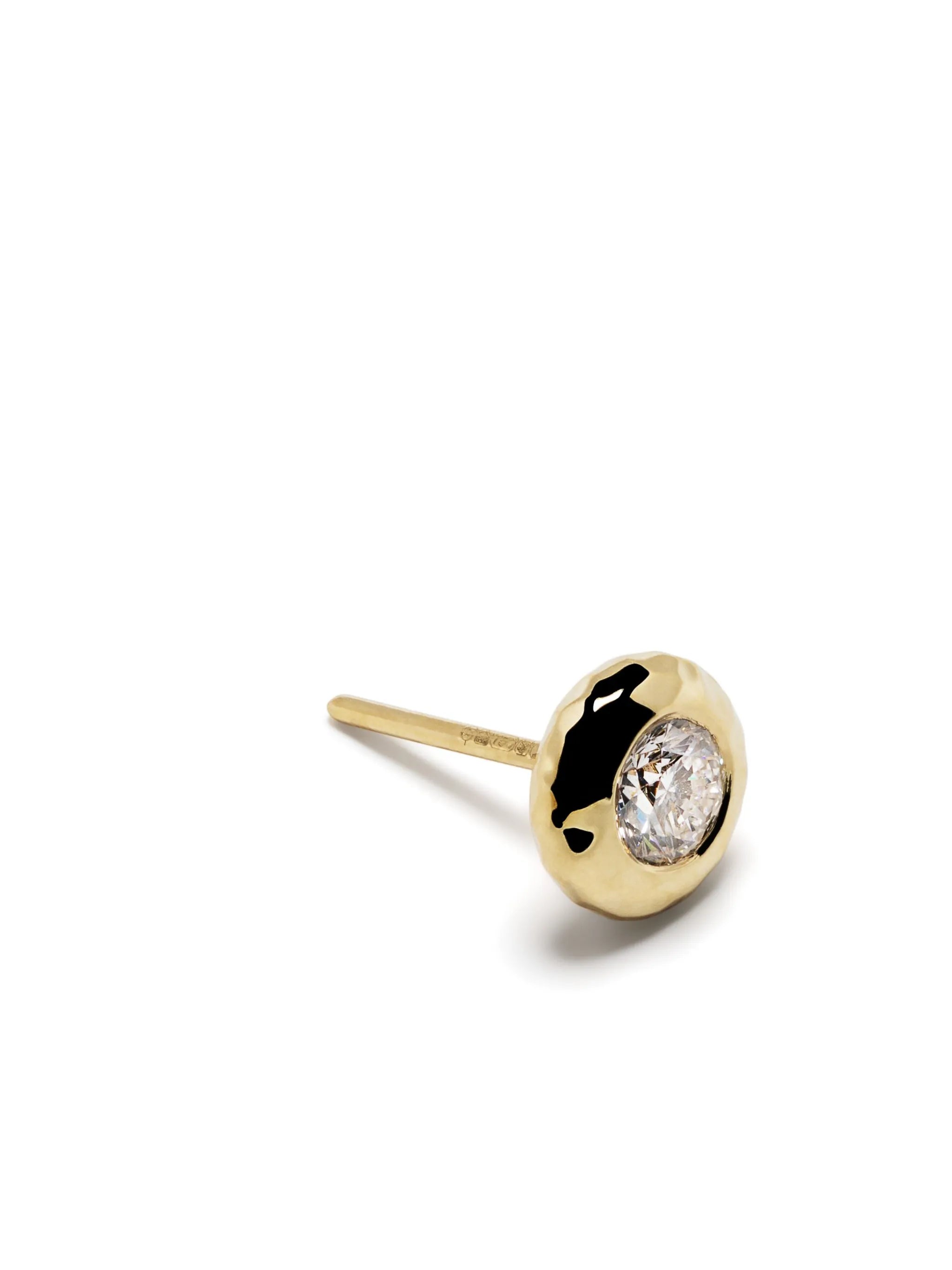 18kt yellow gold diamond stud earring