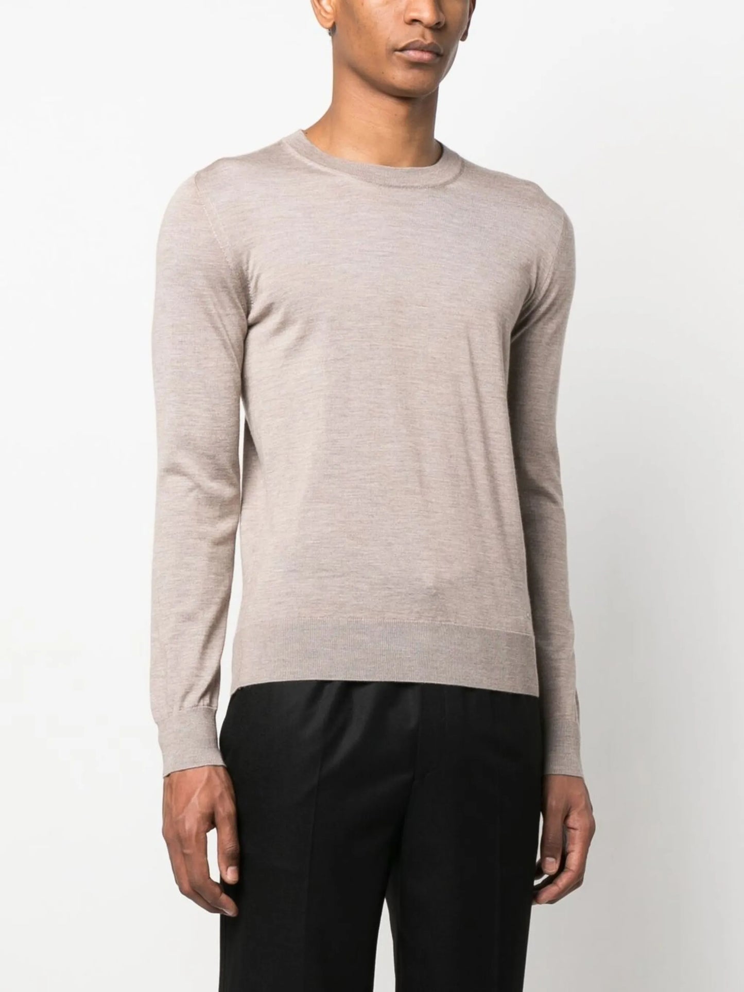 crew-neck cashmere-silk jumper