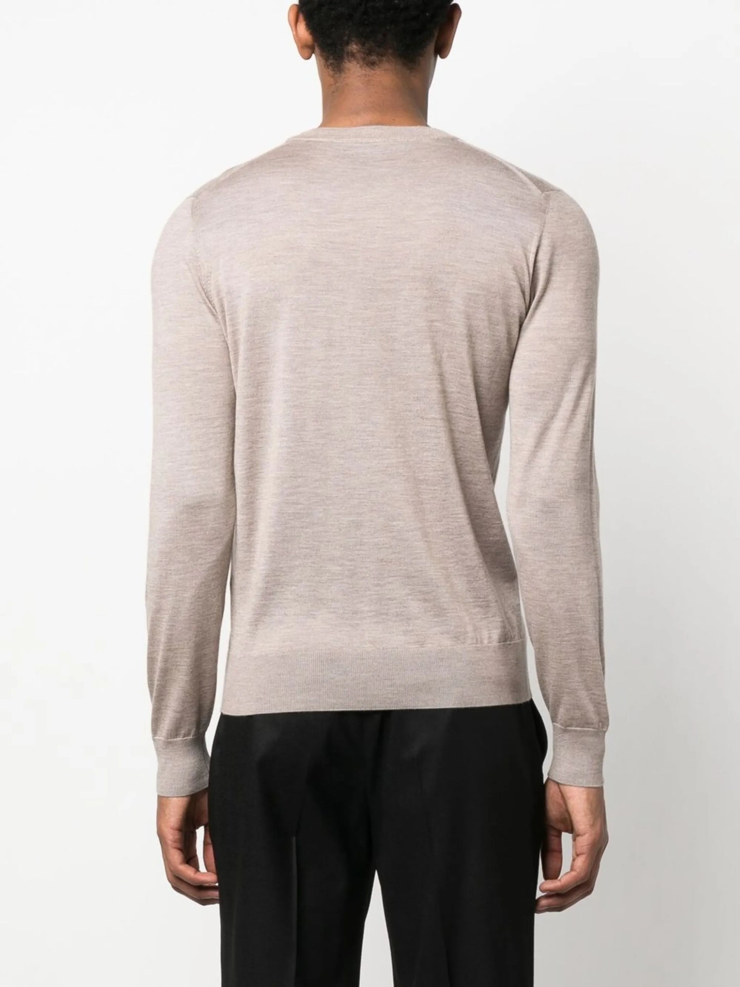 crew-neck cashmere-silk jumper