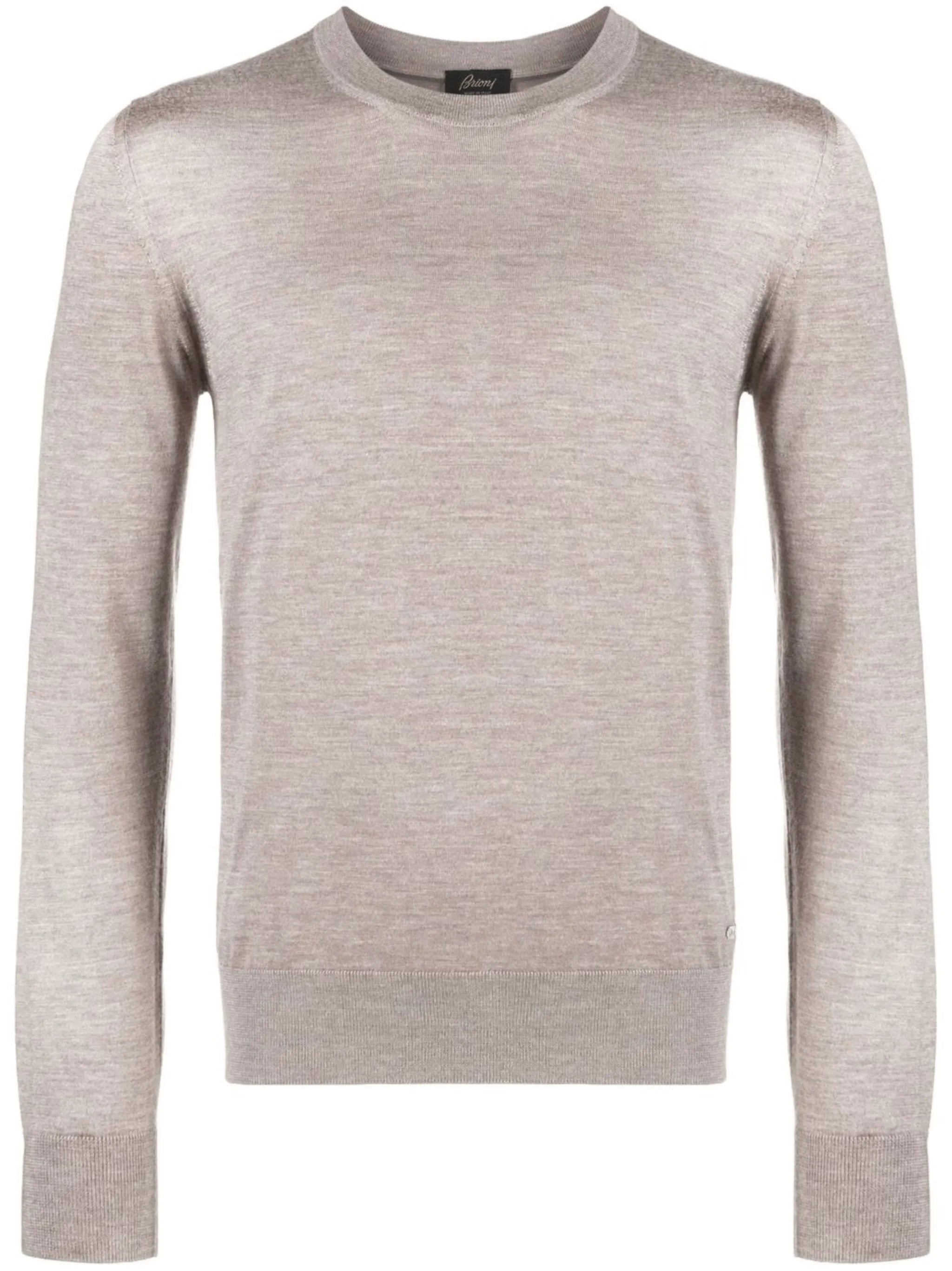 crew-neck cashmere-silk jumper