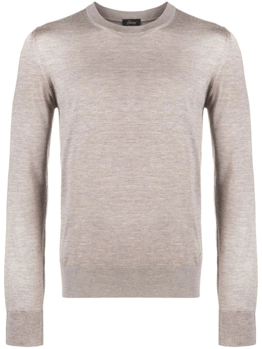crew-neck cashmere-silk jumper