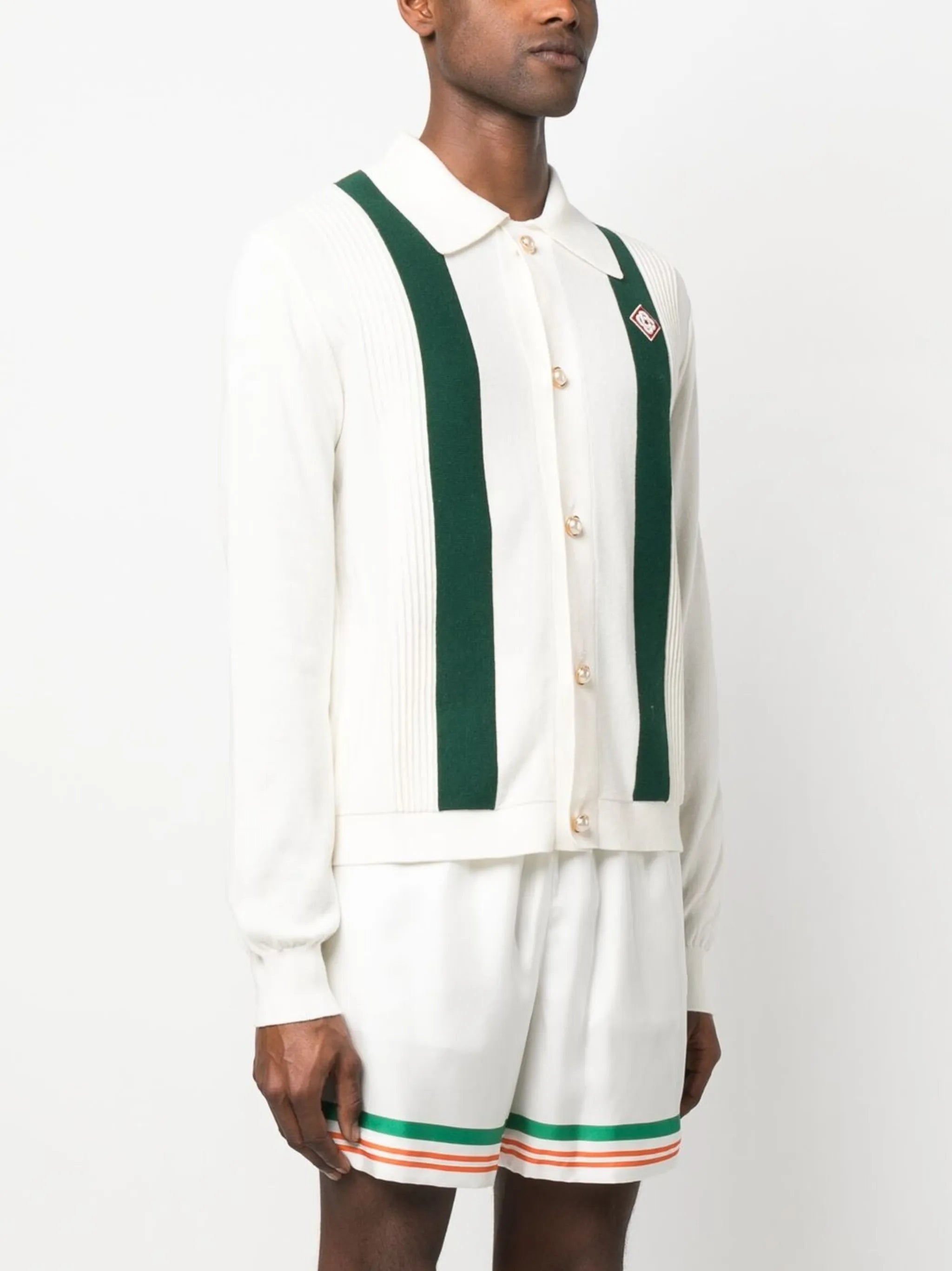 striped cotton cardigan
