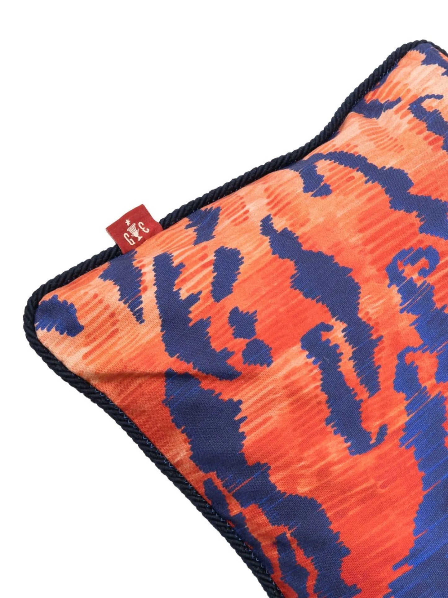 tiger-print rectangle cushion