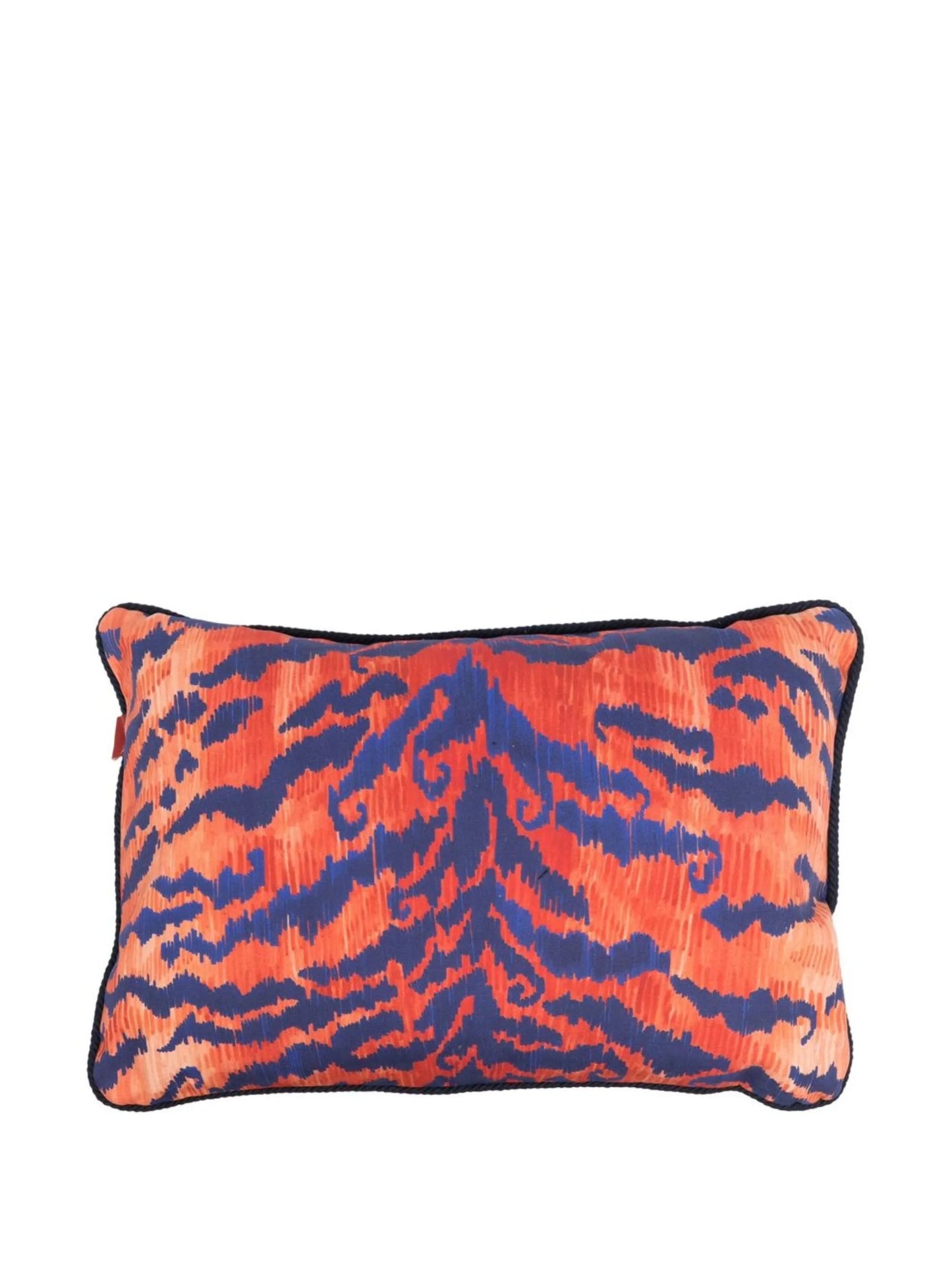 tiger-print rectangle cushion