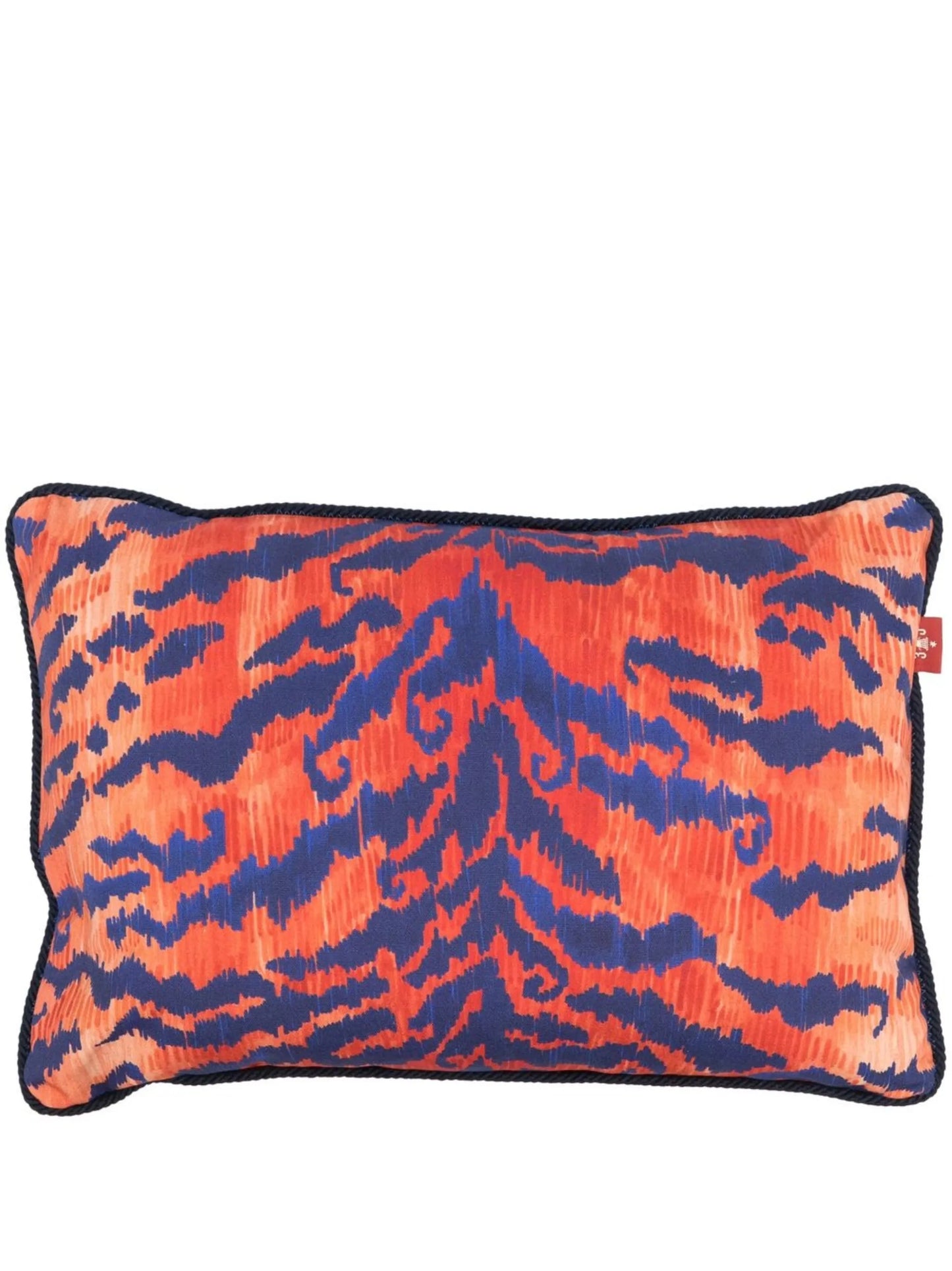 tiger-print rectangle cushion