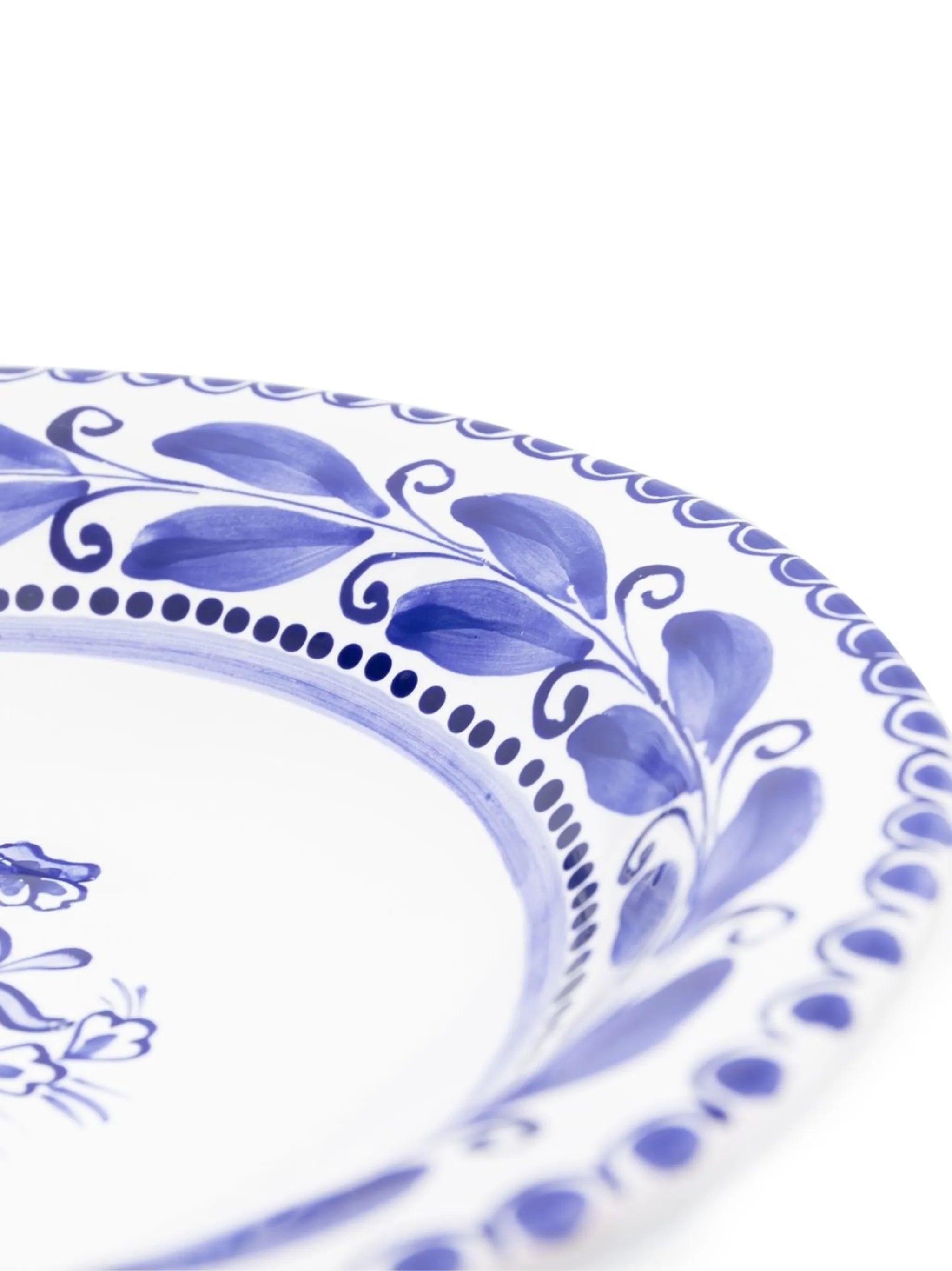Floral print porcelain plate