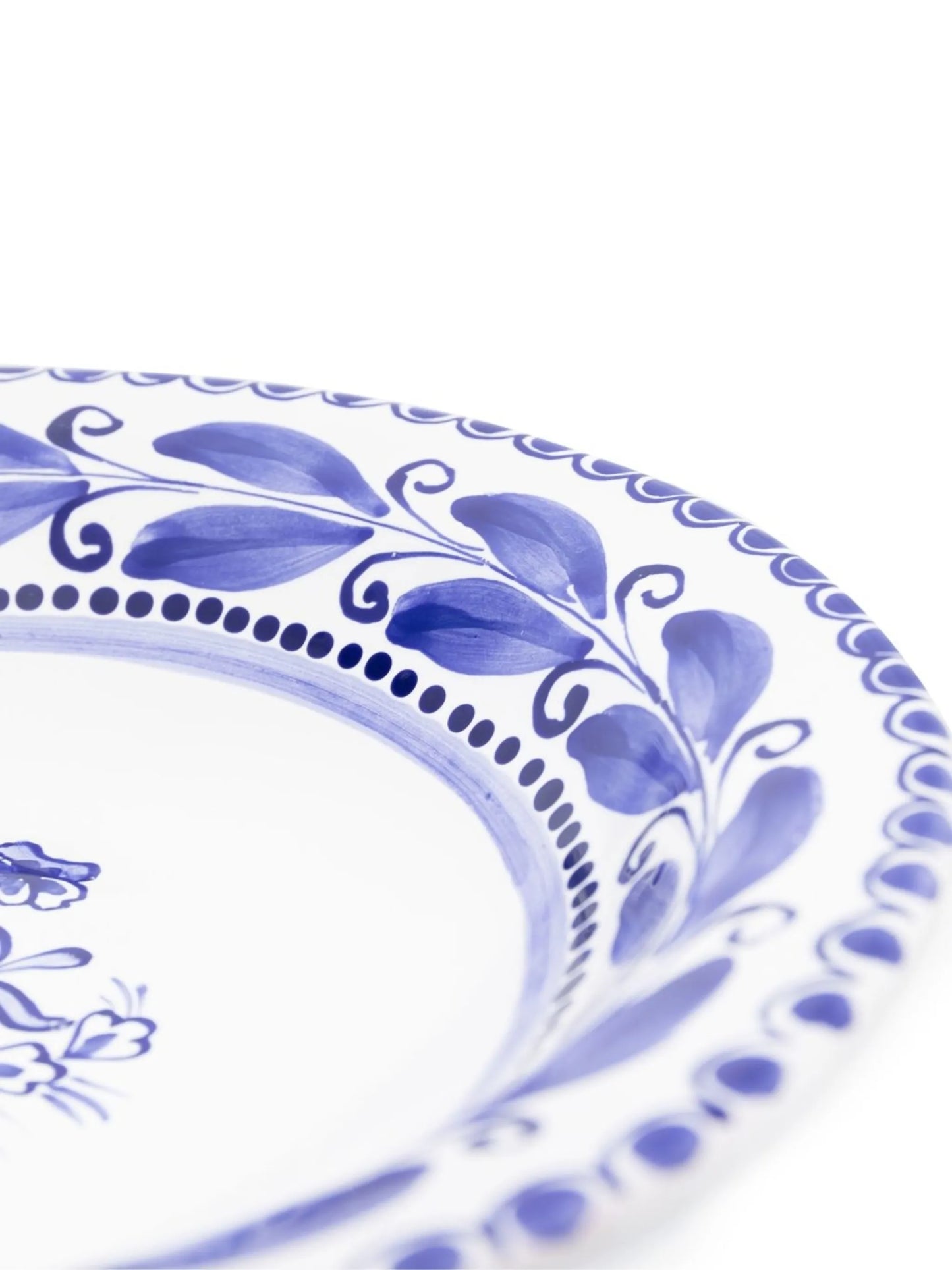 Floral print porcelain plate