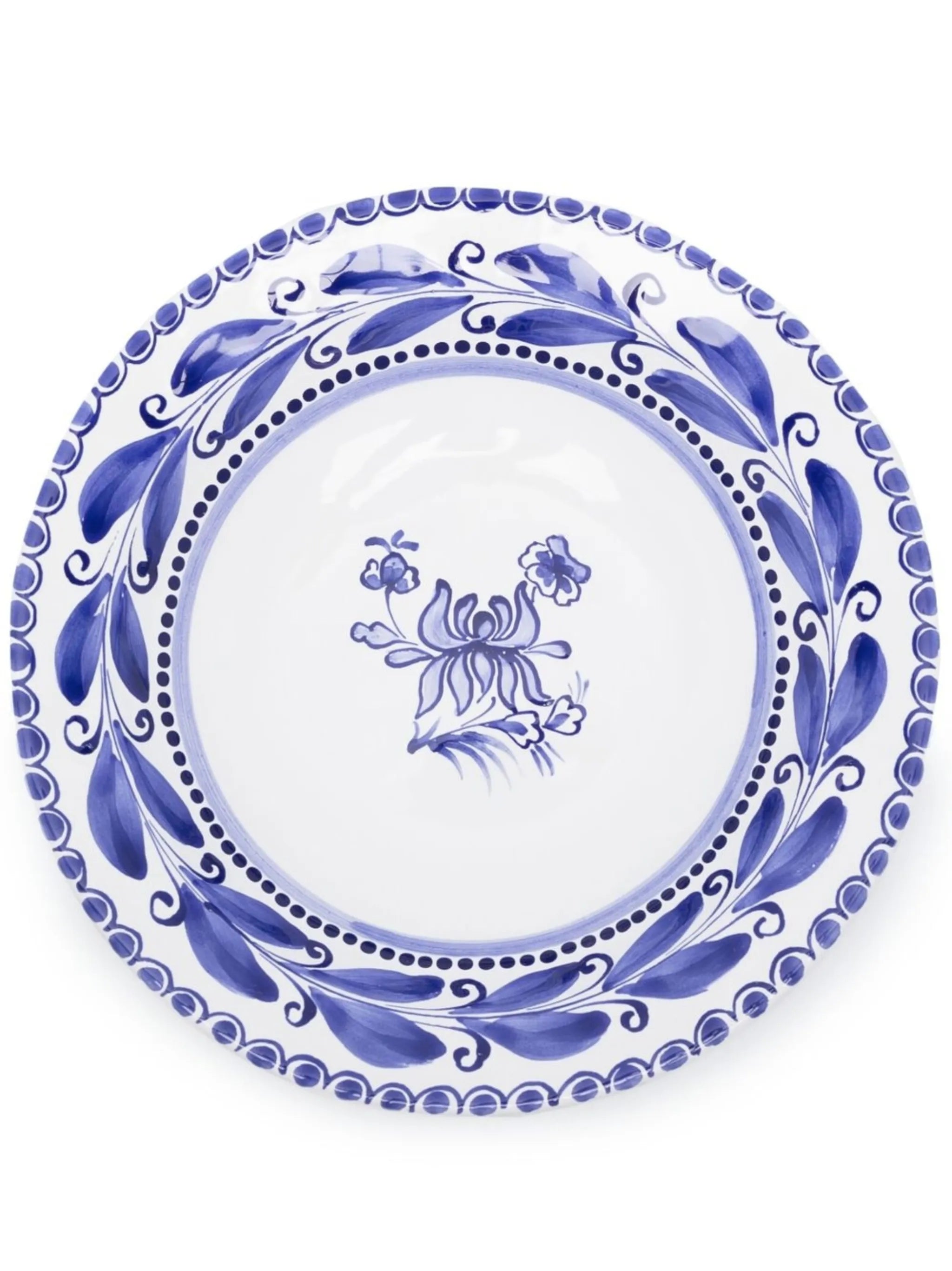 Floral print porcelain plate