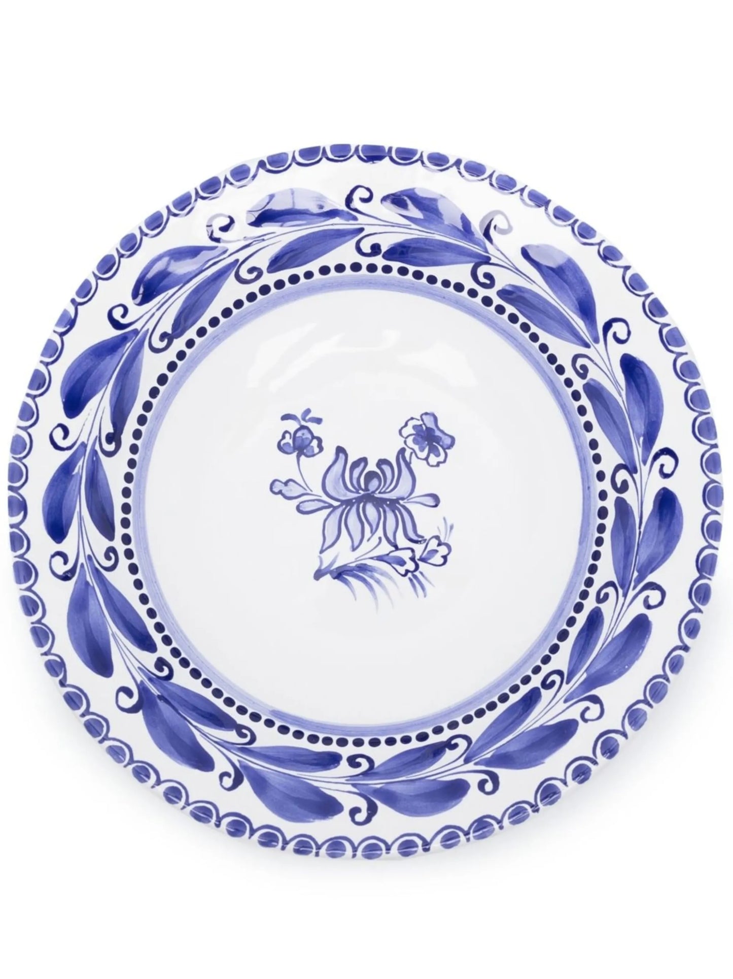 Floral print porcelain plate