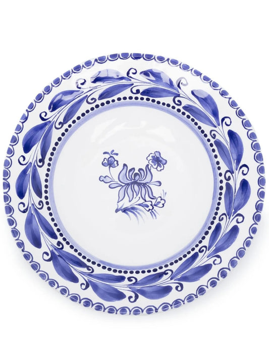 Floral print porcelain plate