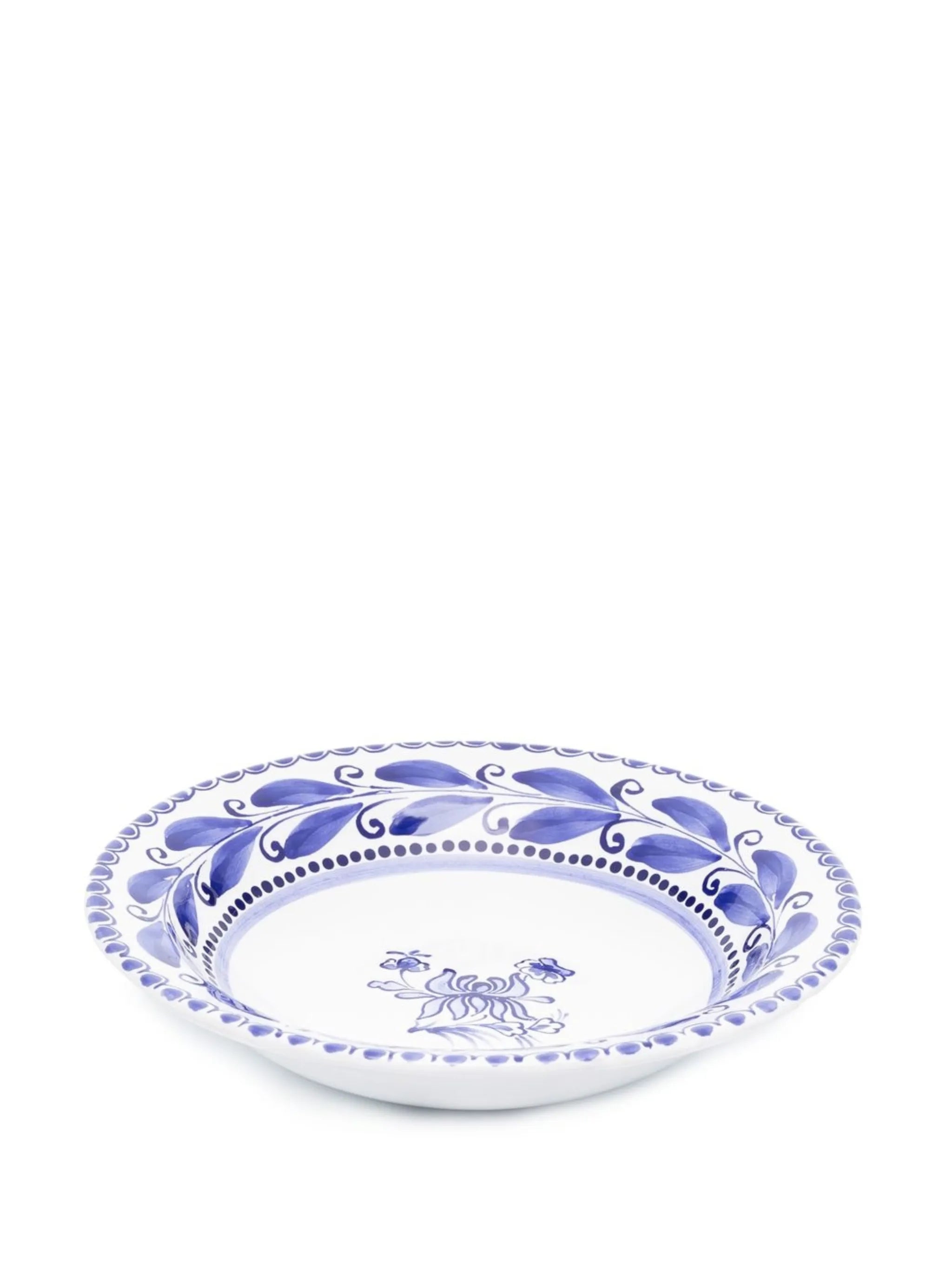 Floral print porcelain plate