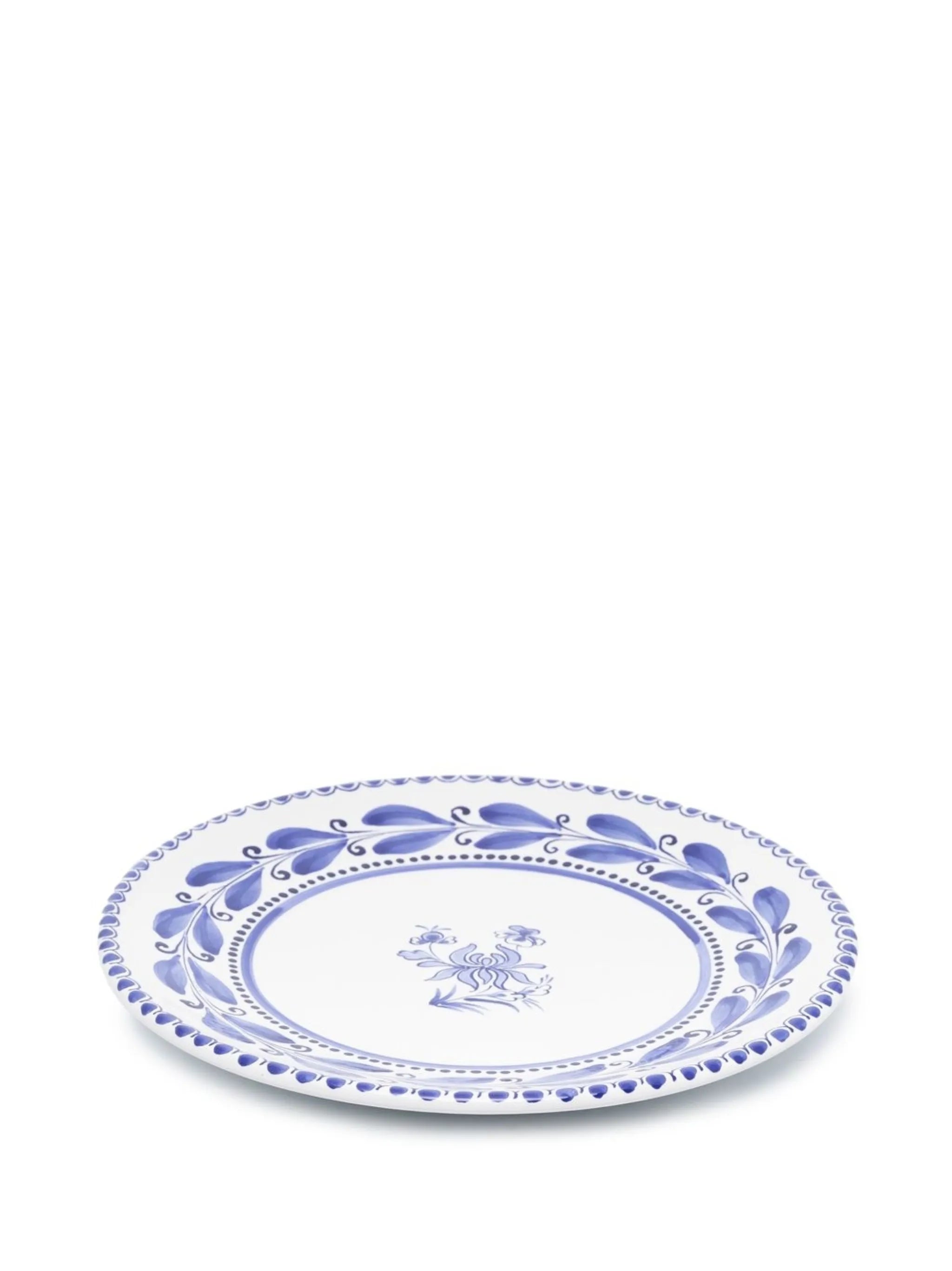 Floral-print dinner plate