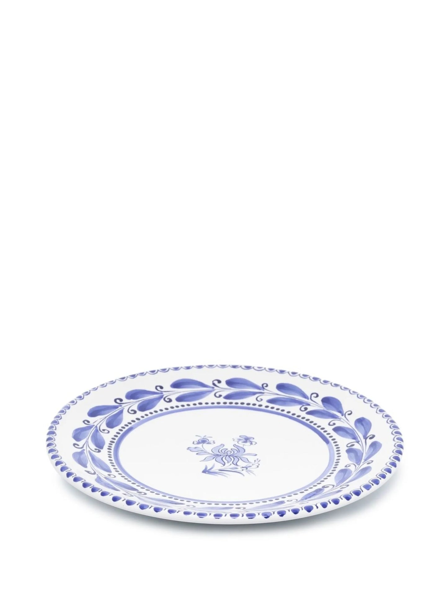 Floral-print dinner plate