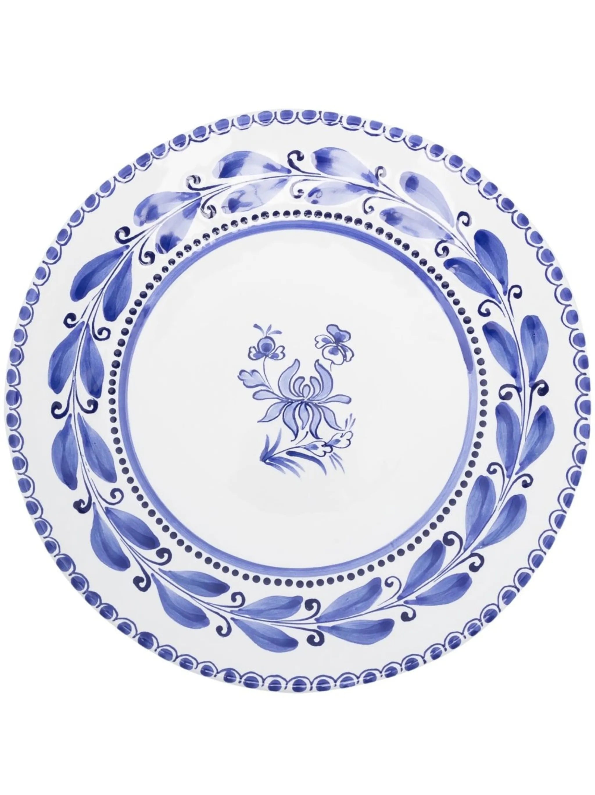 Floral-print dinner plate