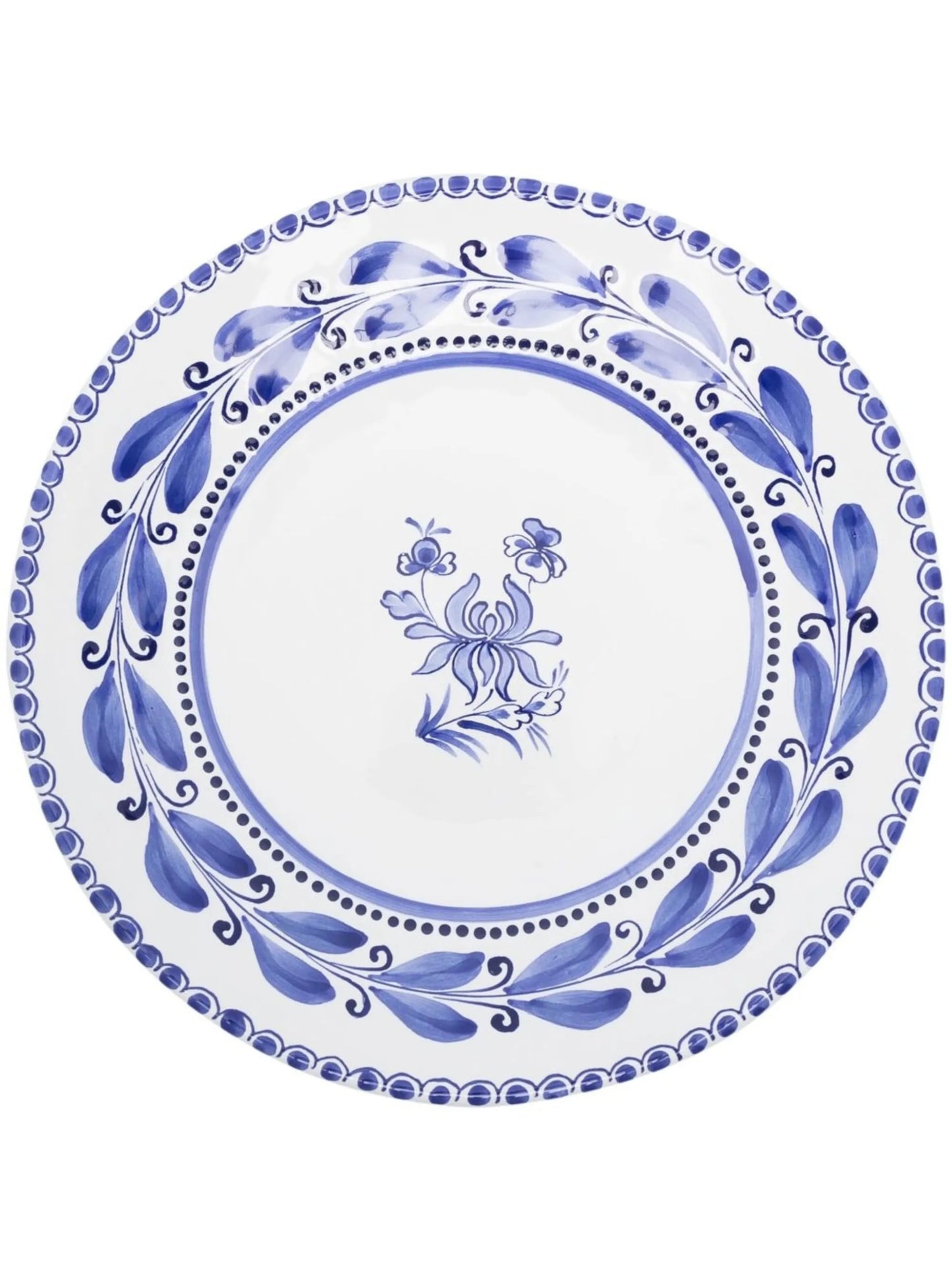 Floral-print dinner plate