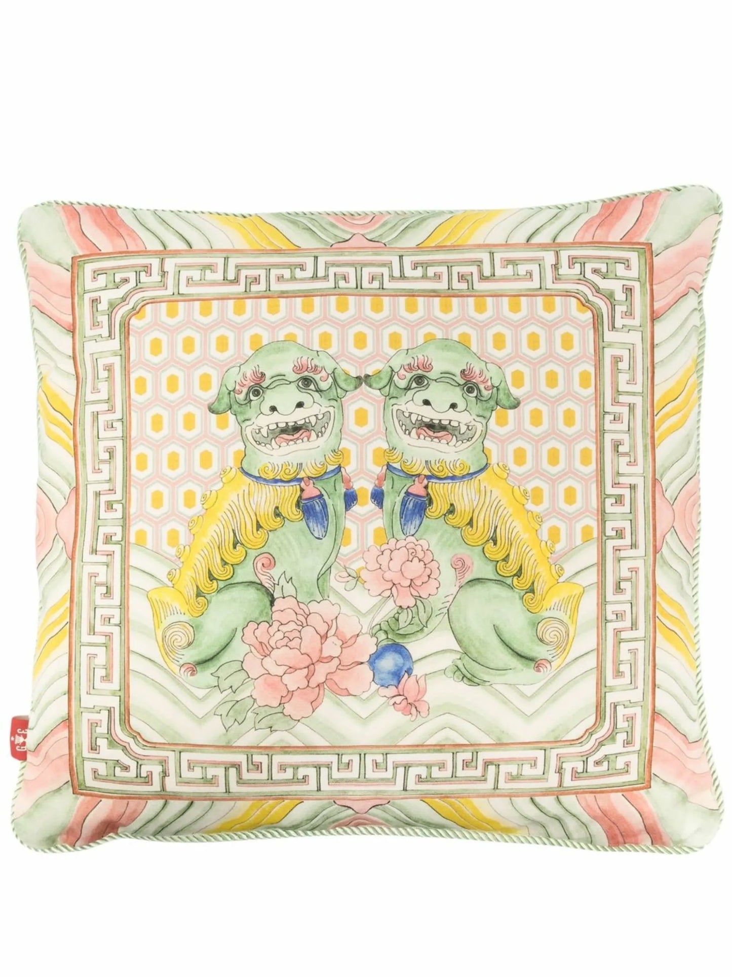 Fu Dogs square cushion