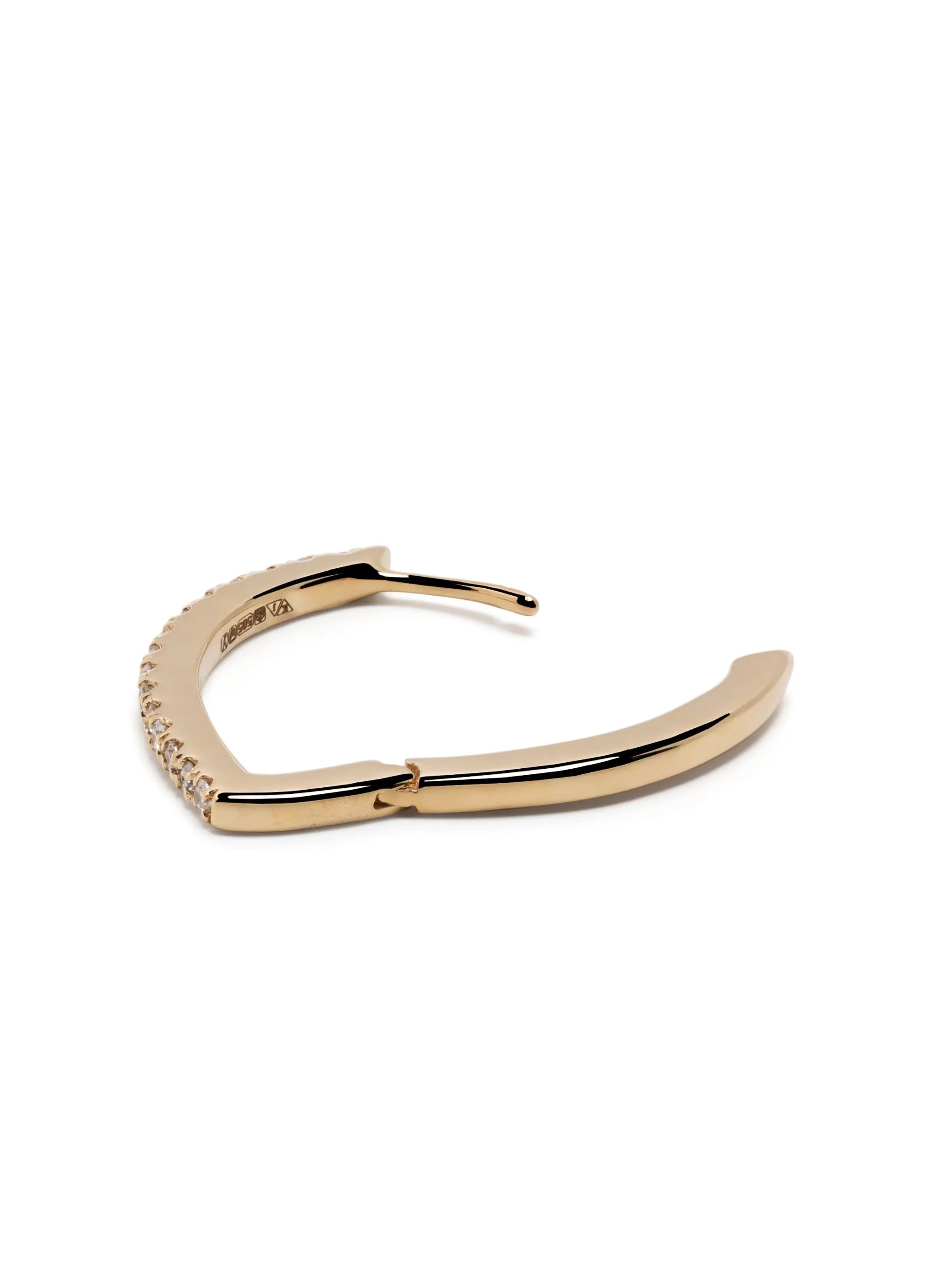 14kt yellow gold Spectra Large Drop diamond hoop earring