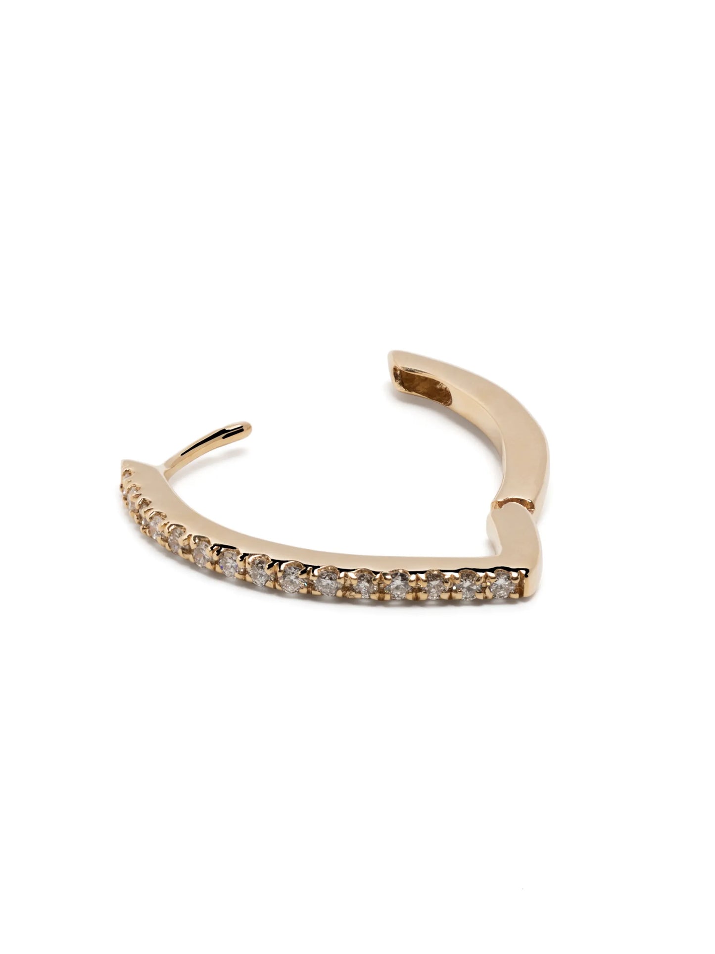 14kt yellow gold Spectra Large Drop diamond hoop earring