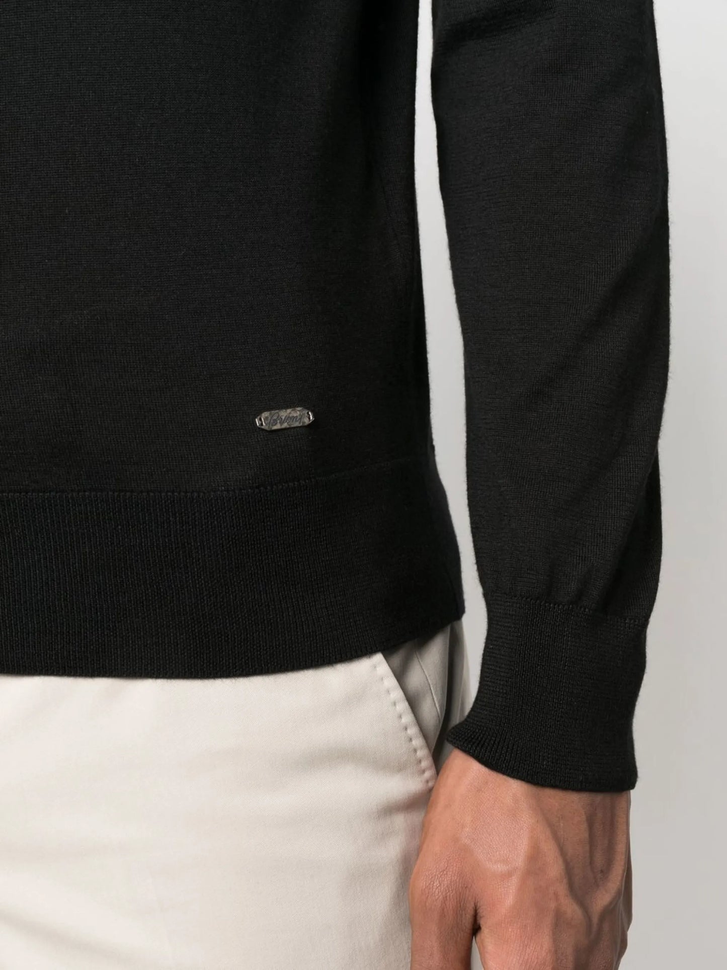 crew-neck cashmere-silk jumper
