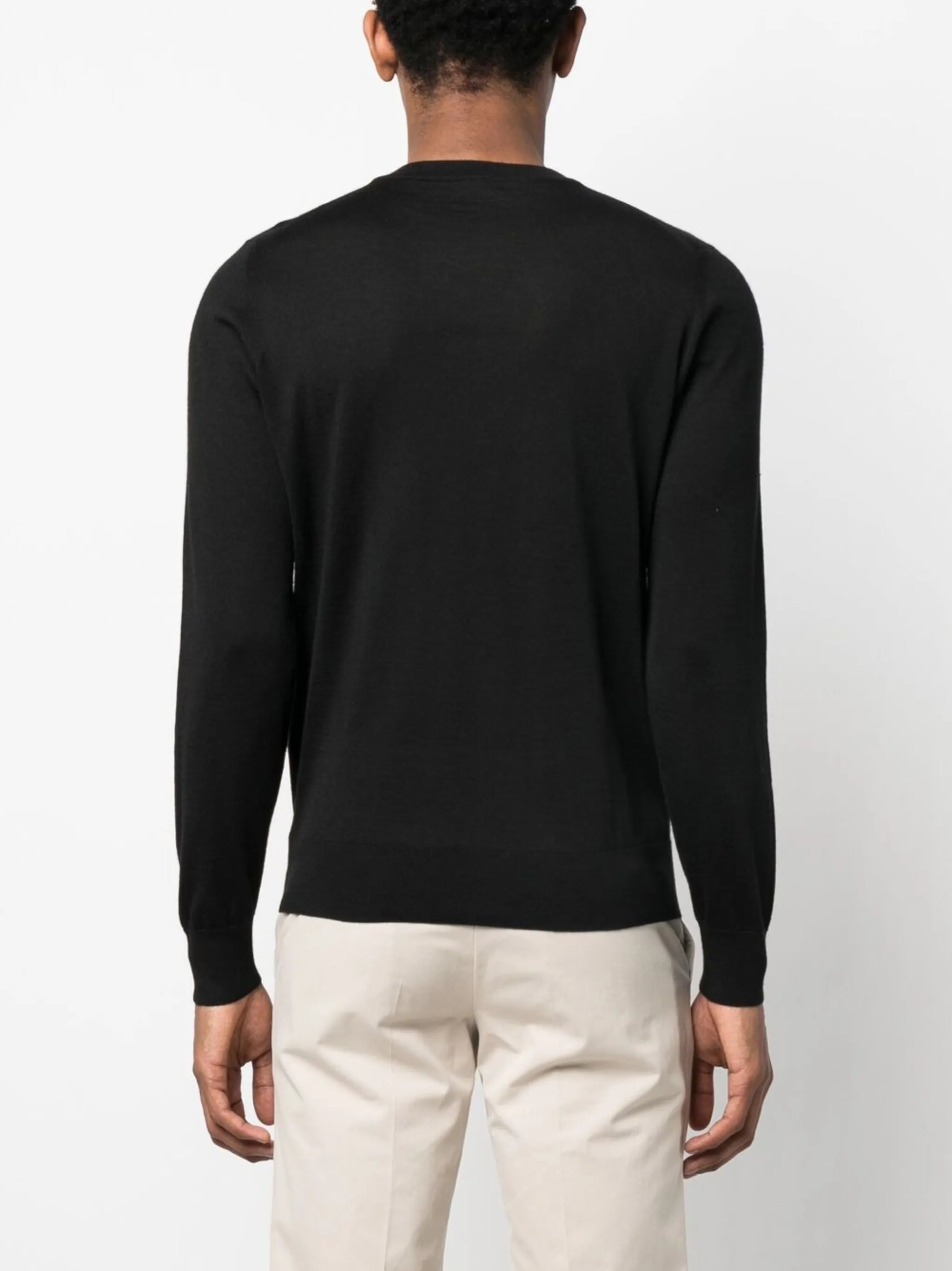 crew-neck cashmere-silk jumper