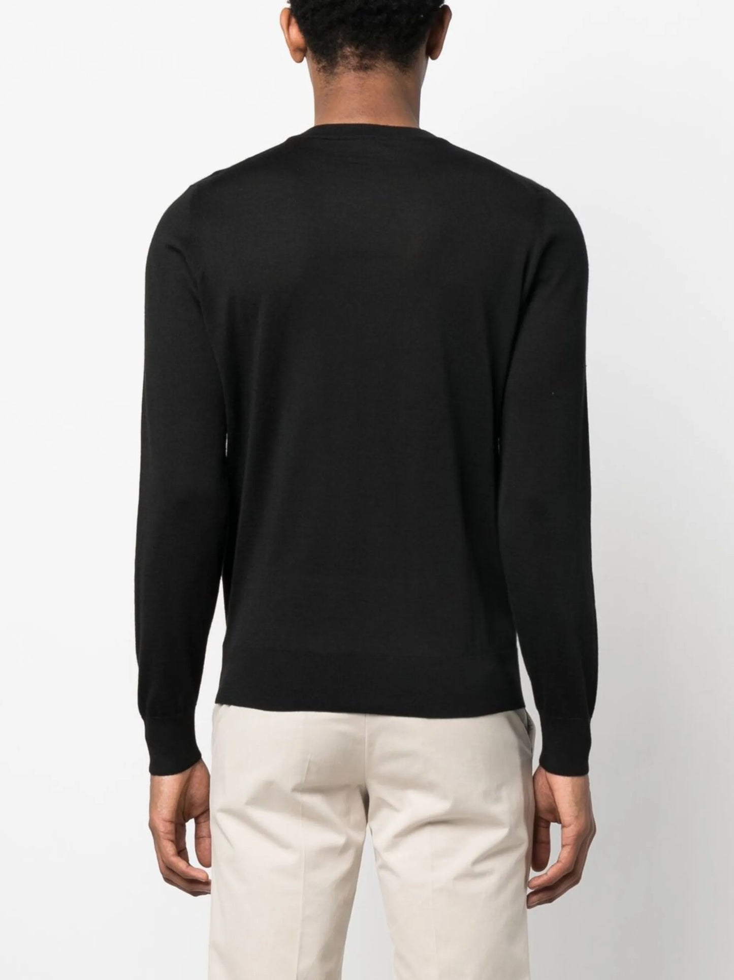 crew-neck cashmere-silk jumper