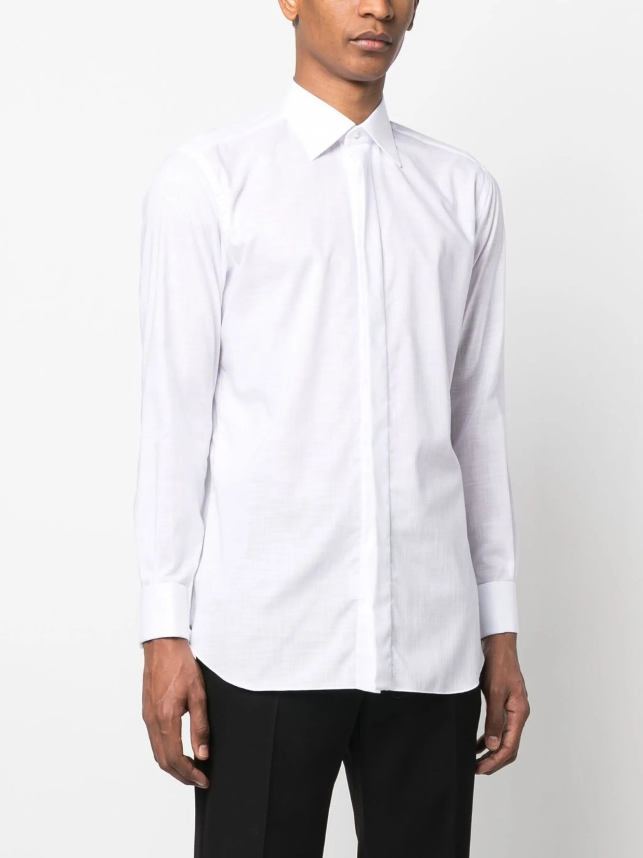 long-sleeve cotton shirt