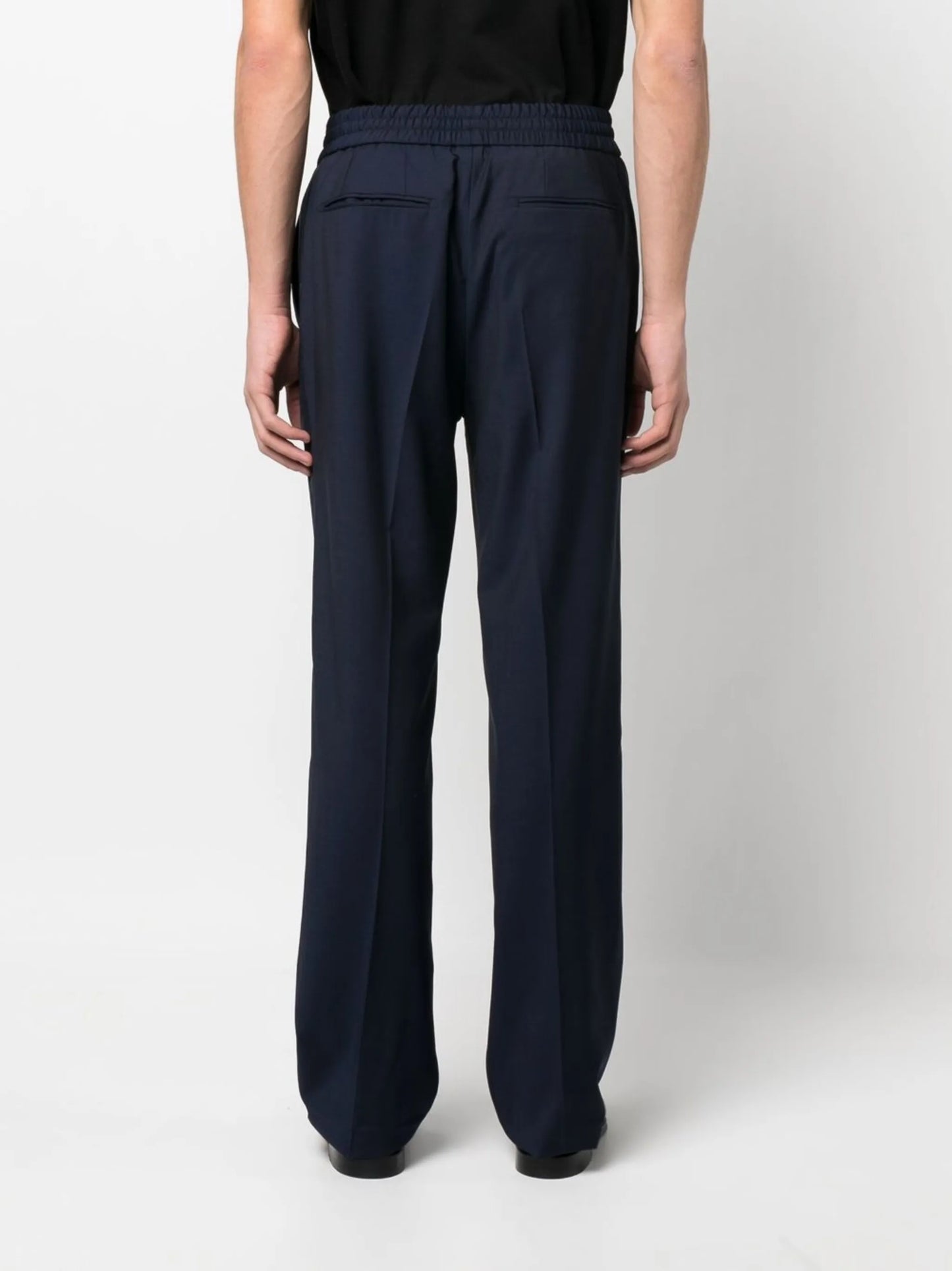 straight-leg drawstring trousers