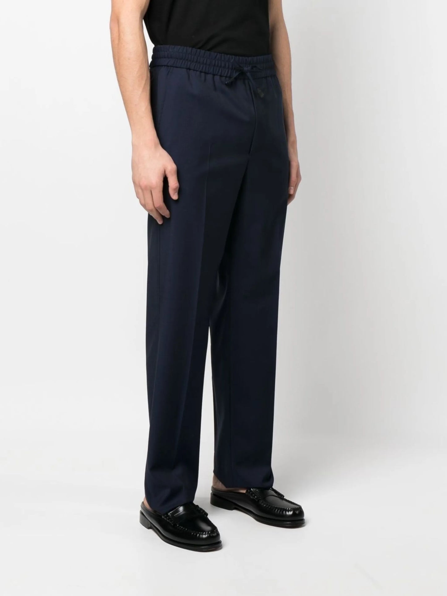 straight-leg drawstring trousers